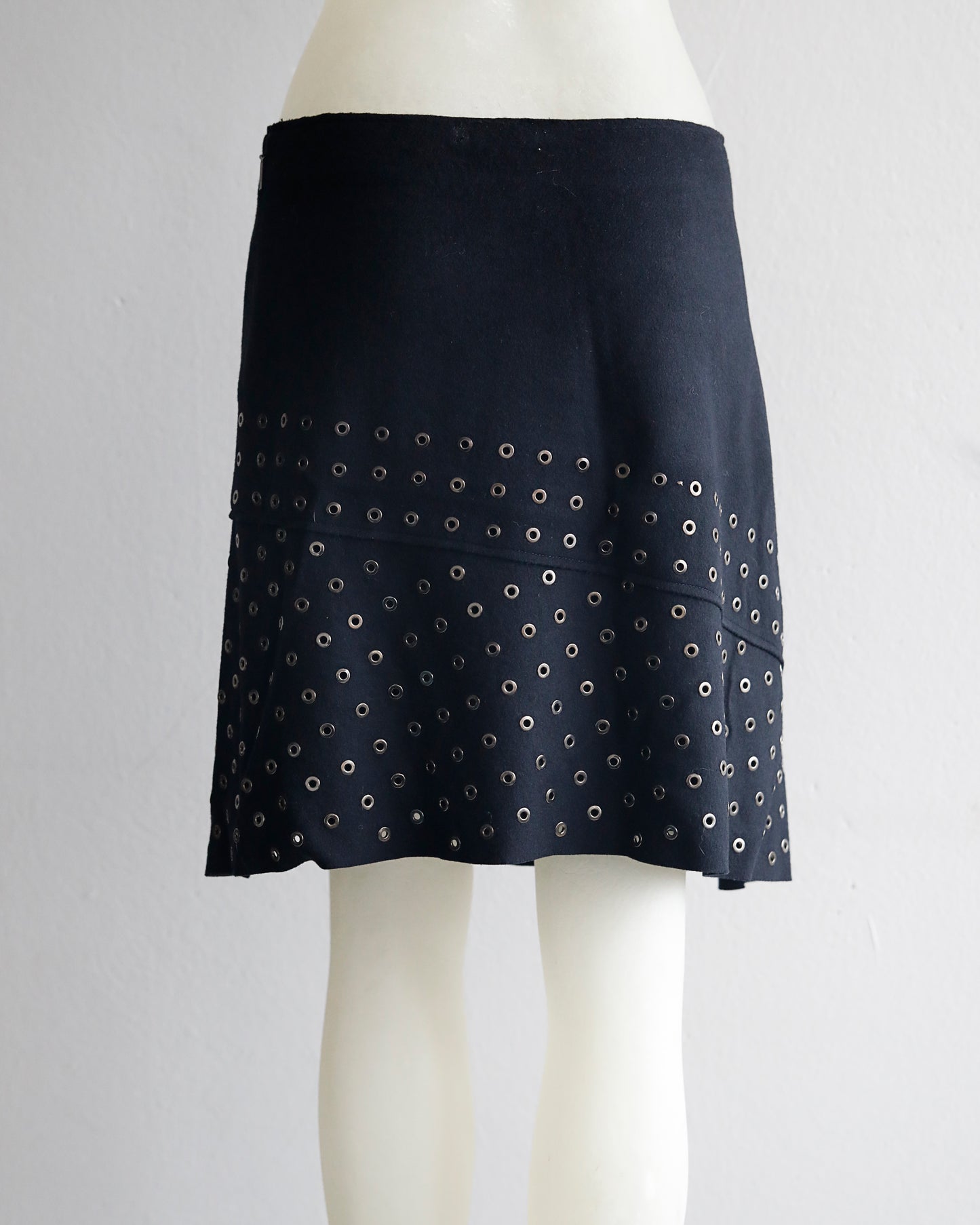 Roberto Cavalli Cashmere eyelets skirt