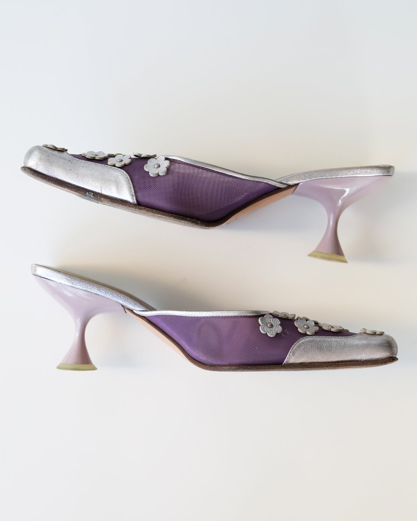 Miu Miu SS 1999 floral kitten heels