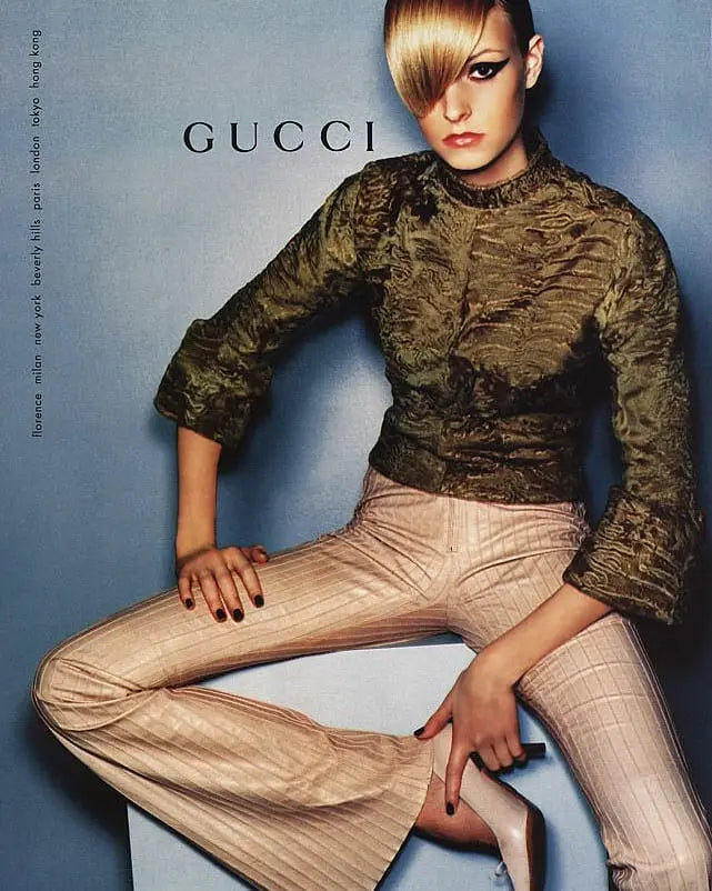 Gucci Fall 1999 Tom Ford Purple Velvet Flared Pants