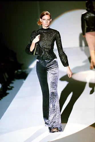 Gucci Fall 1999 Tom Ford Purple Velvet Flared Pants