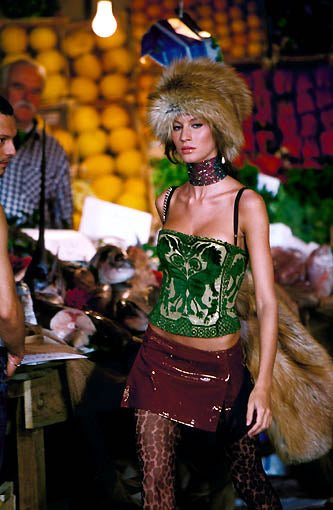 Dolce & Gabbana Spring 2000 velvet Corset