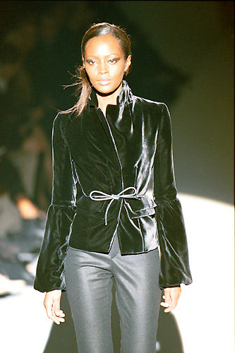 Gucci 1999 by Tom Ford runway velvet jacket with puff sleeves
