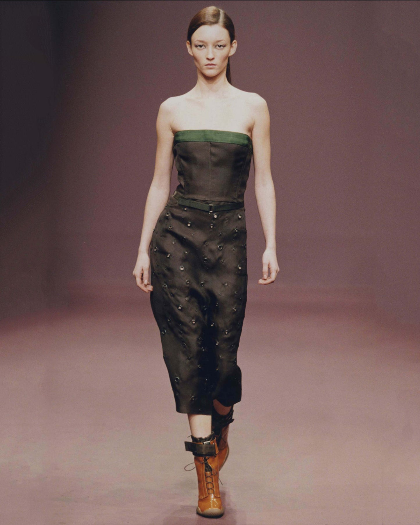 Prada FW 1999 runway square-toe Vibram utility boots