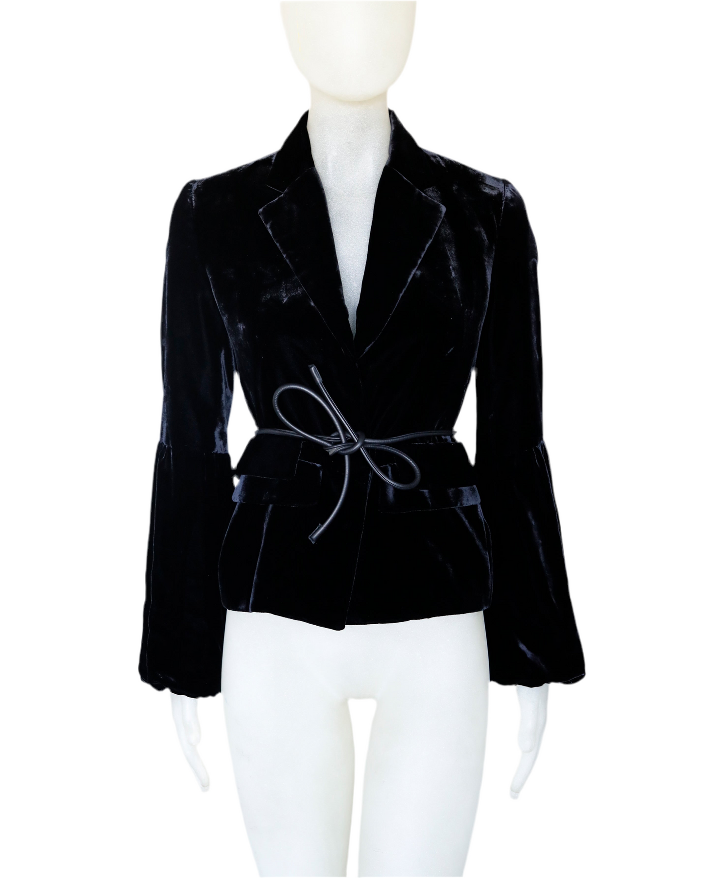 Gucci 1999 by Tom Ford runway velvet jacket with puff sleeves