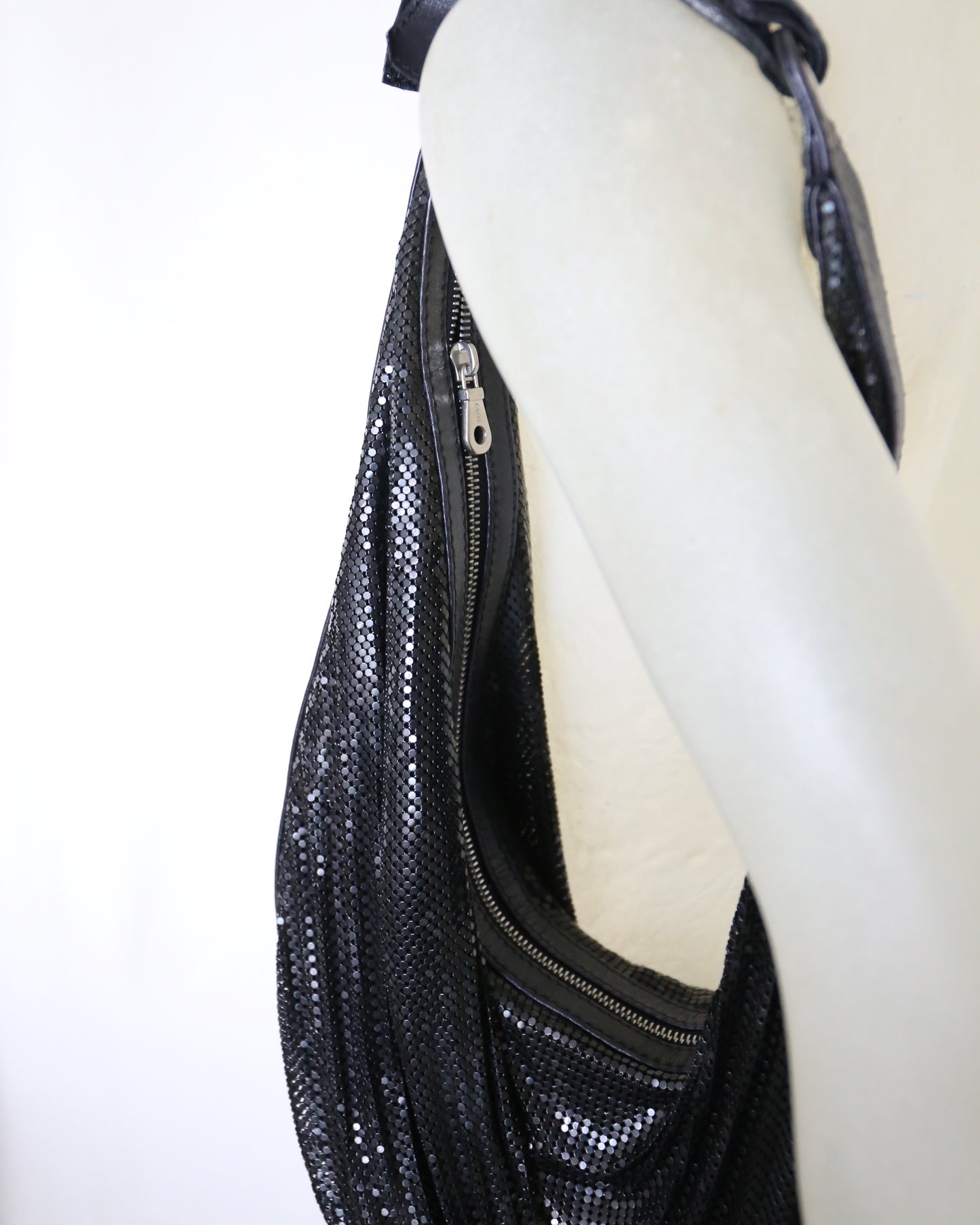 Chloé Phoebe Philo Black Chainmail Hobo Bag