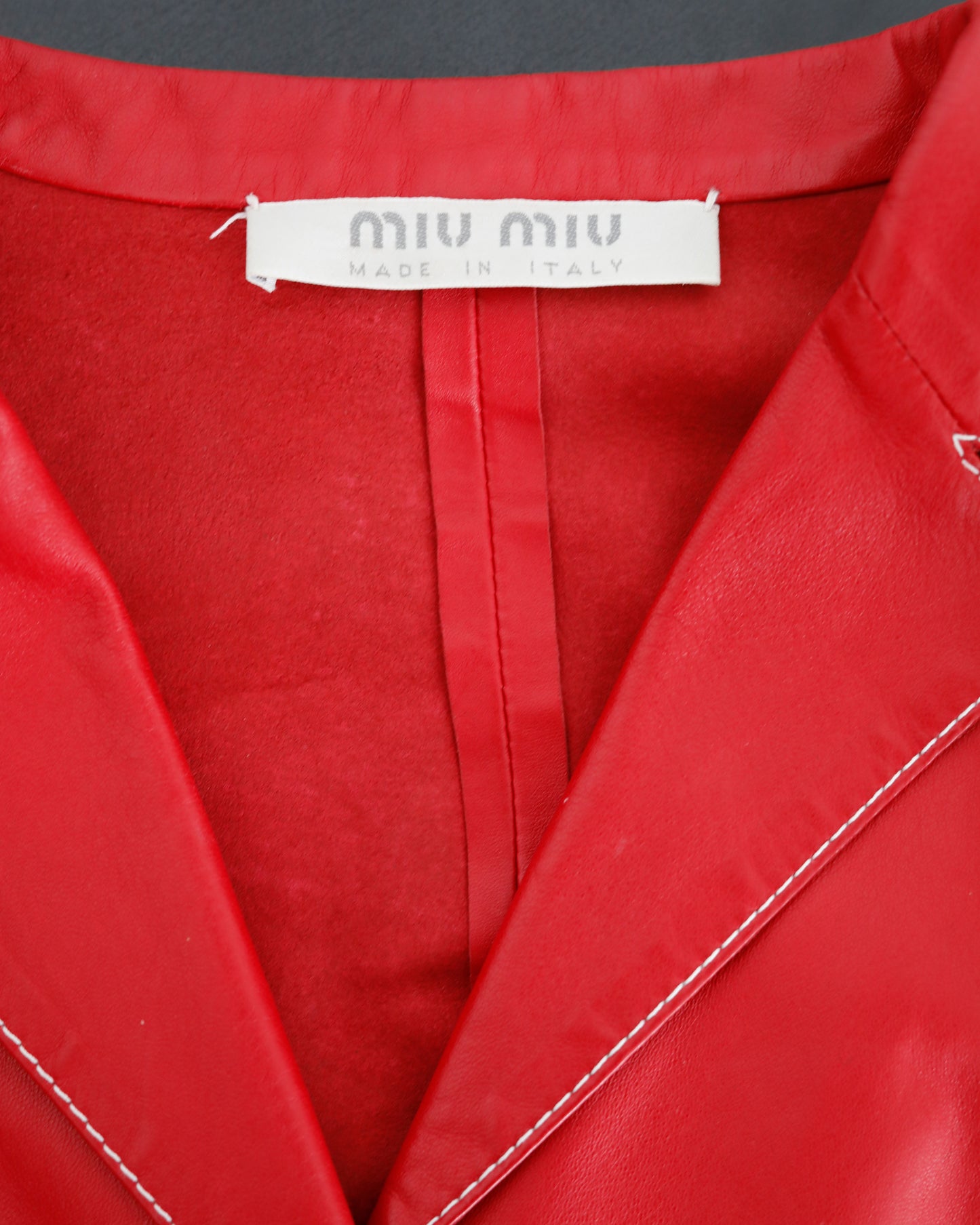 90ies Miu Mie Leather Blazer