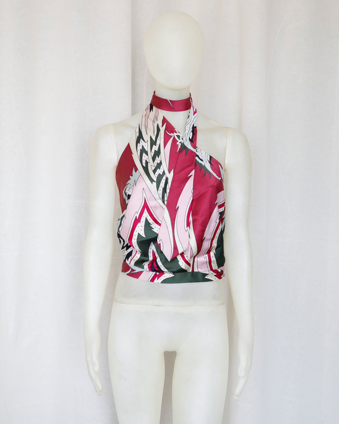 Alexander McQueen Silk Halter Top SS 2001