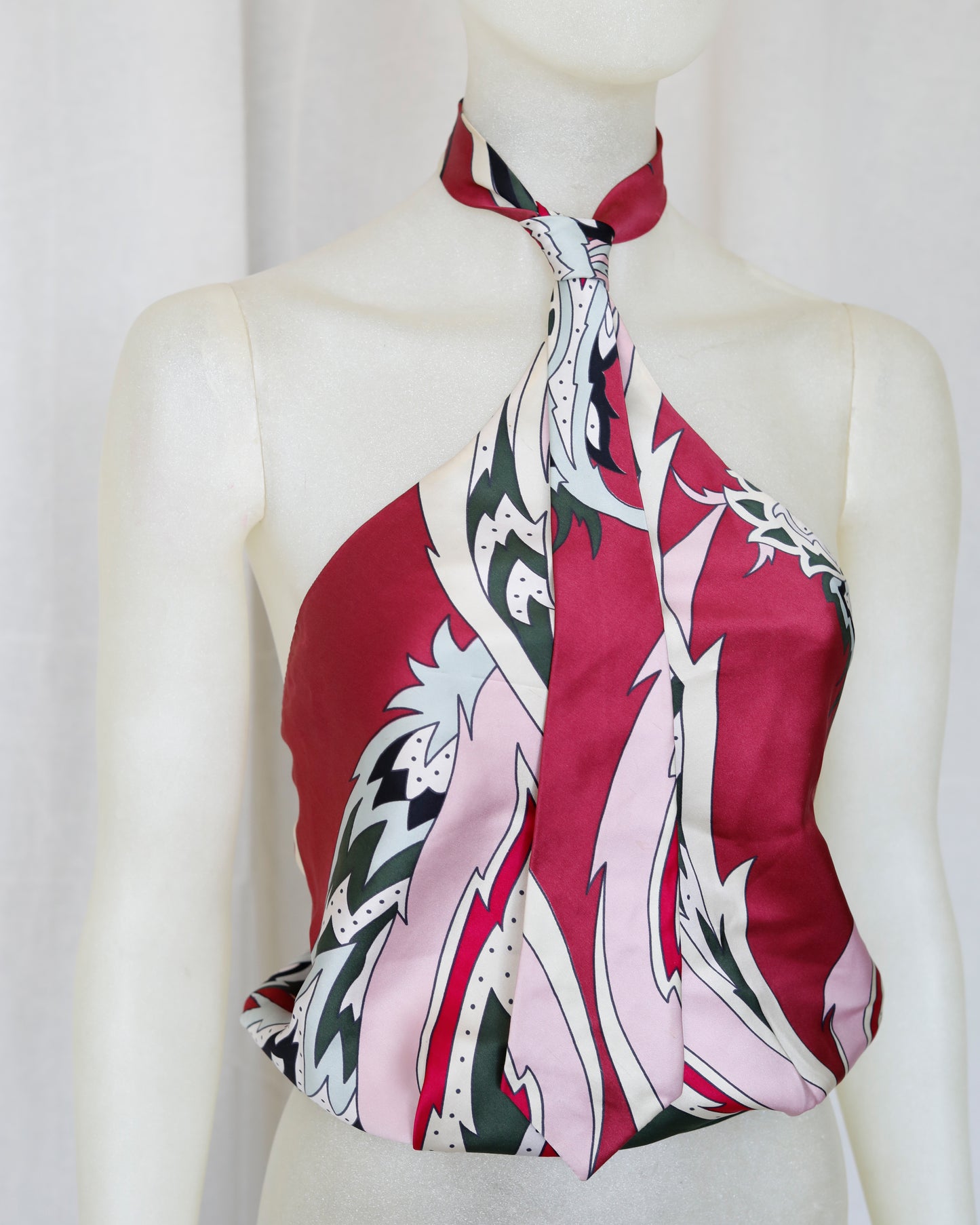 Alexander McQueen Silk Halter Top SS 2001