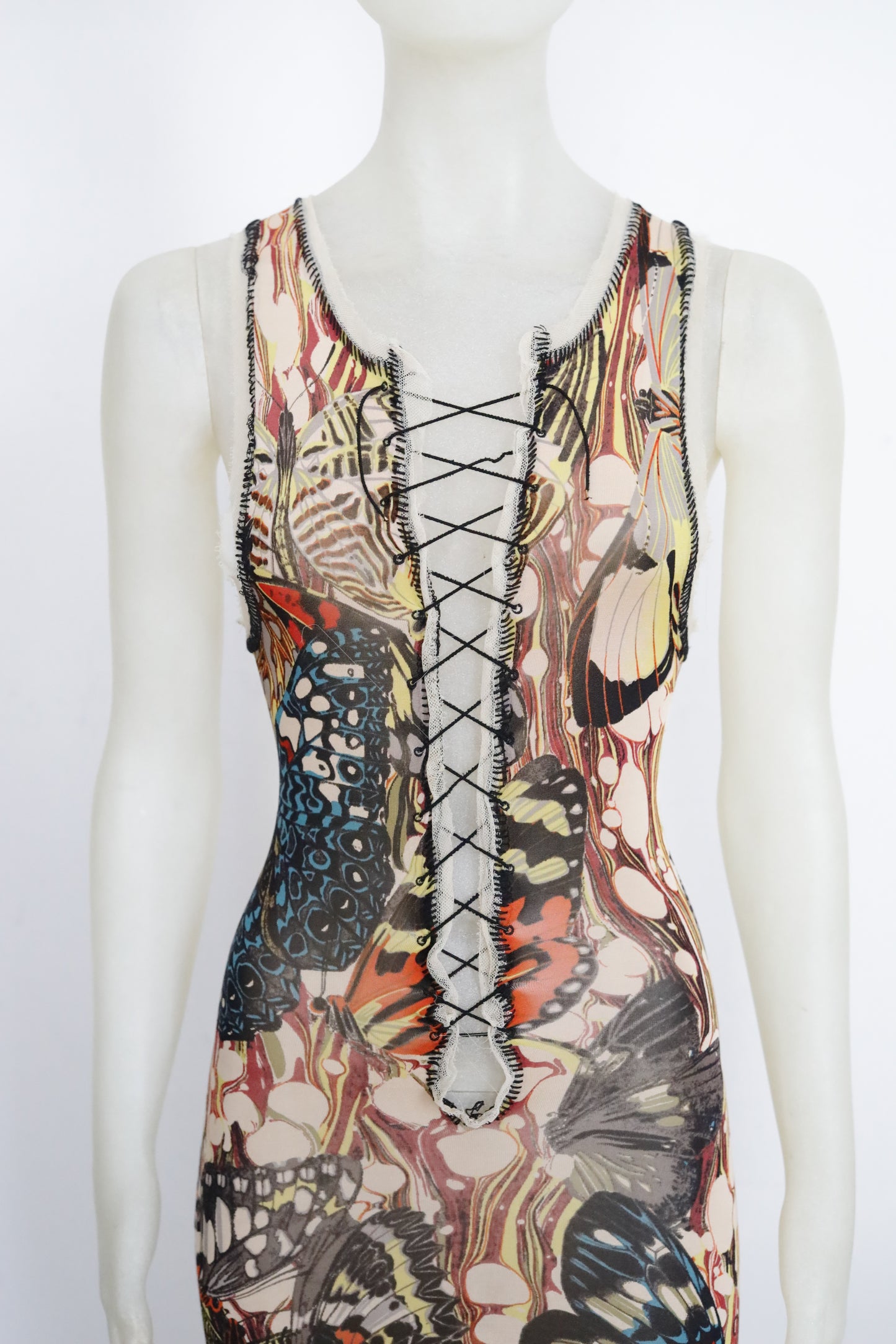The Original Jean Paul Gaultier SS 2003 sleeveless ‚butterfly‘ dress