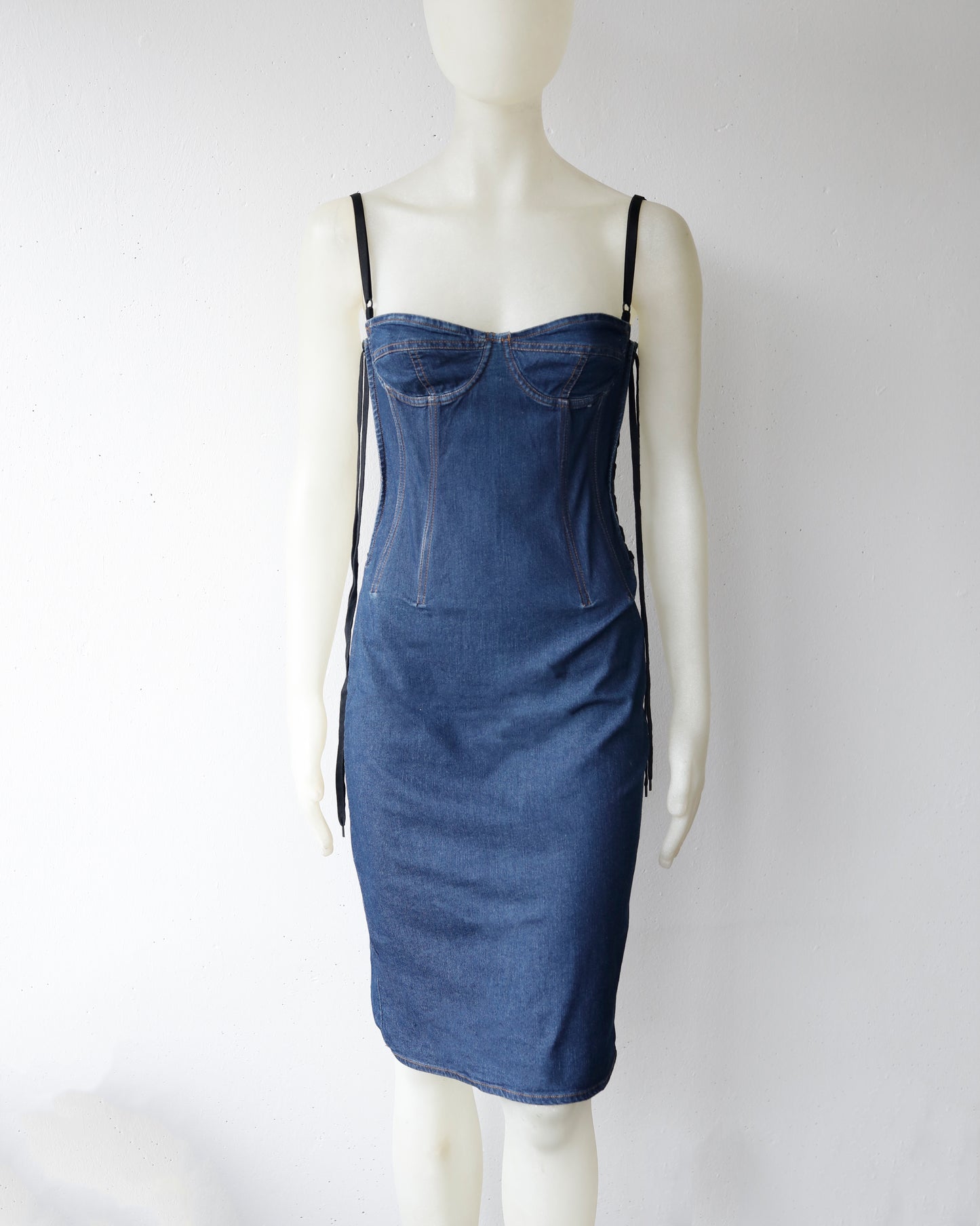 D&G denim corset dress with lacing