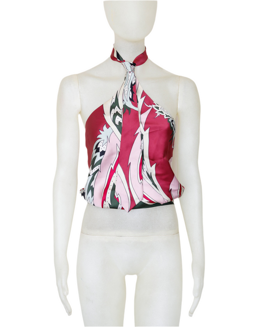 Alexander McQueen Silk Halter Top SS 2001