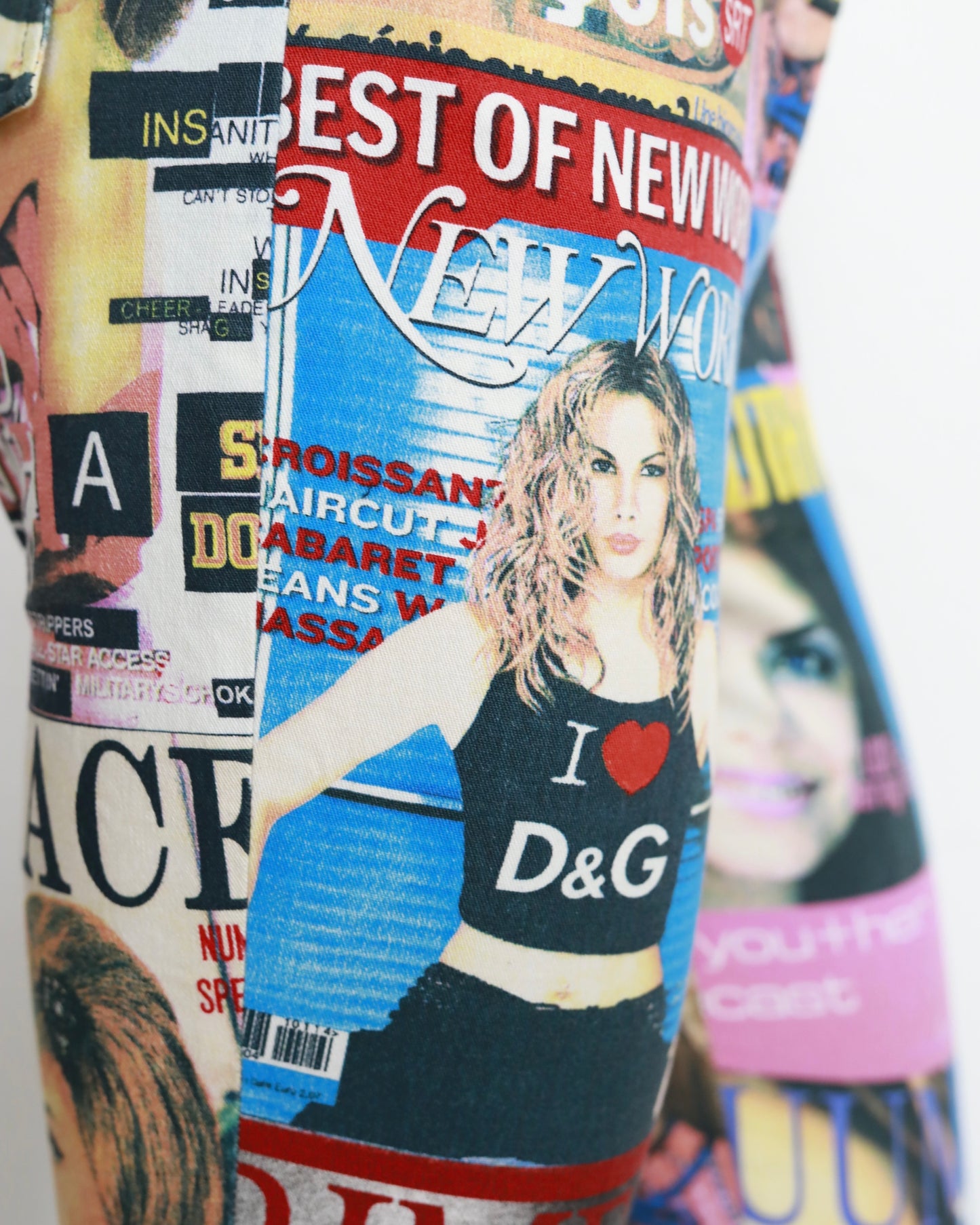 SS 2001 Iconic Dolce & Gabbana magazine print trousers