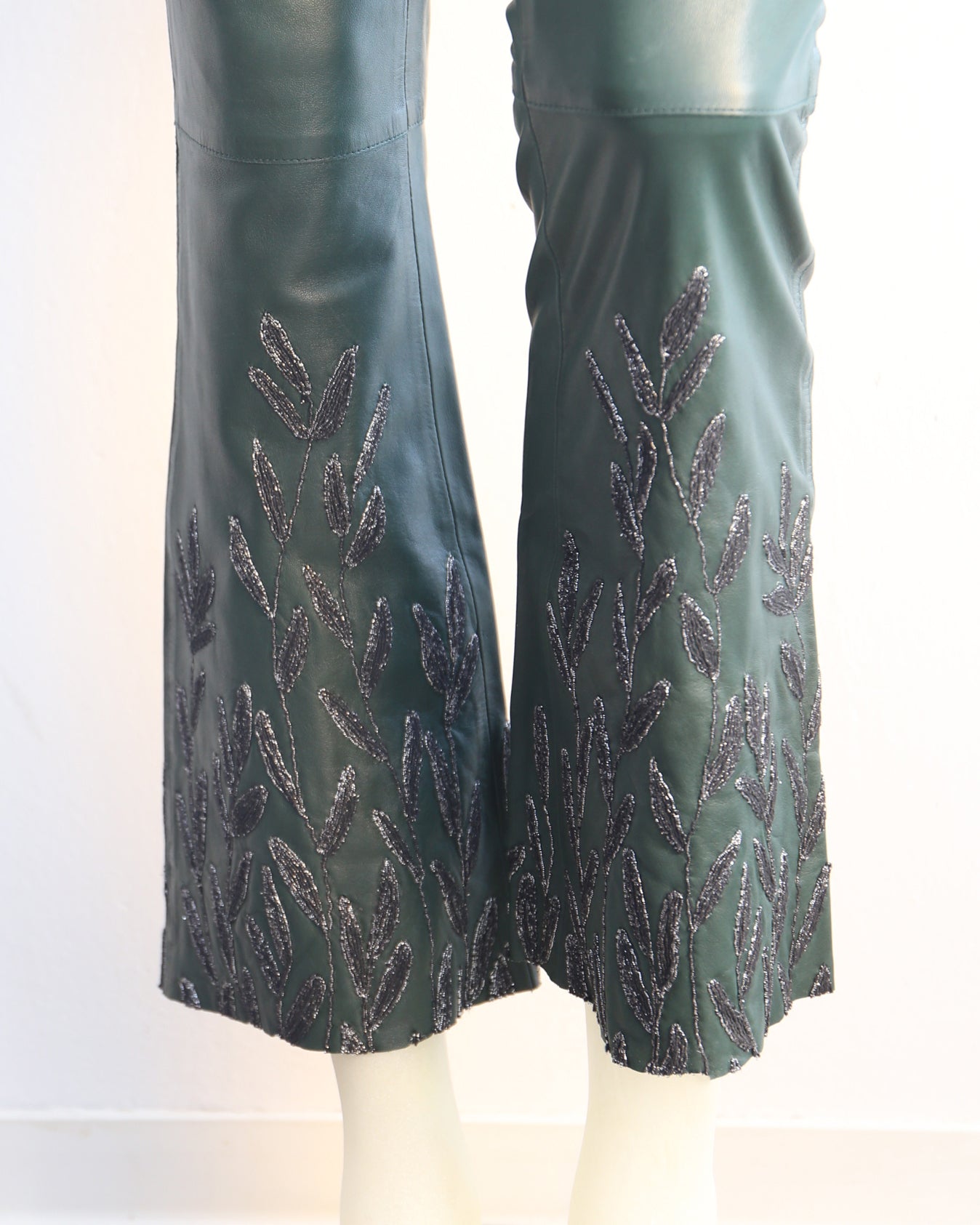 Gucci Fall 1999 embroidered leather pants