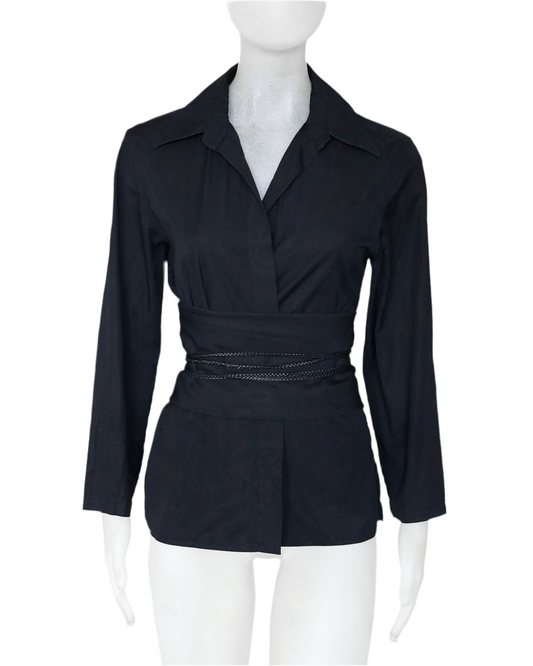 Gucci by Tom Ford FW 2002 with Obi Belt Blouse