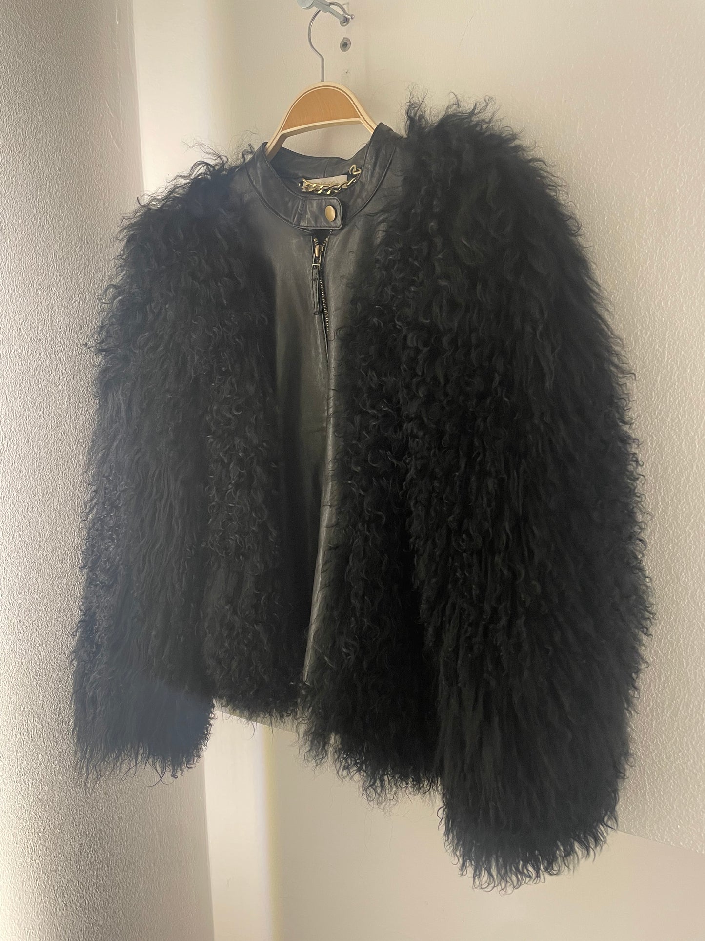 Mongolian Fur and Leather Jacket