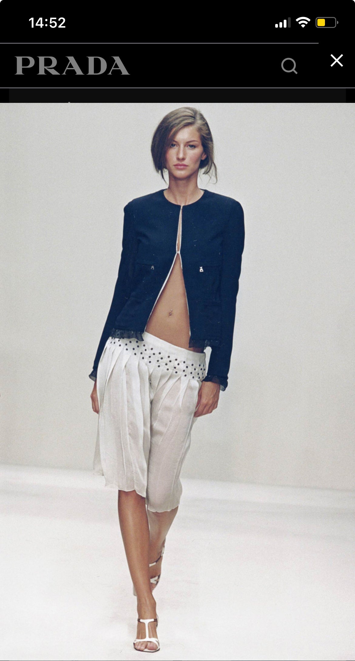 Prada Spring 2000 runway Silk Skirt with eyelets