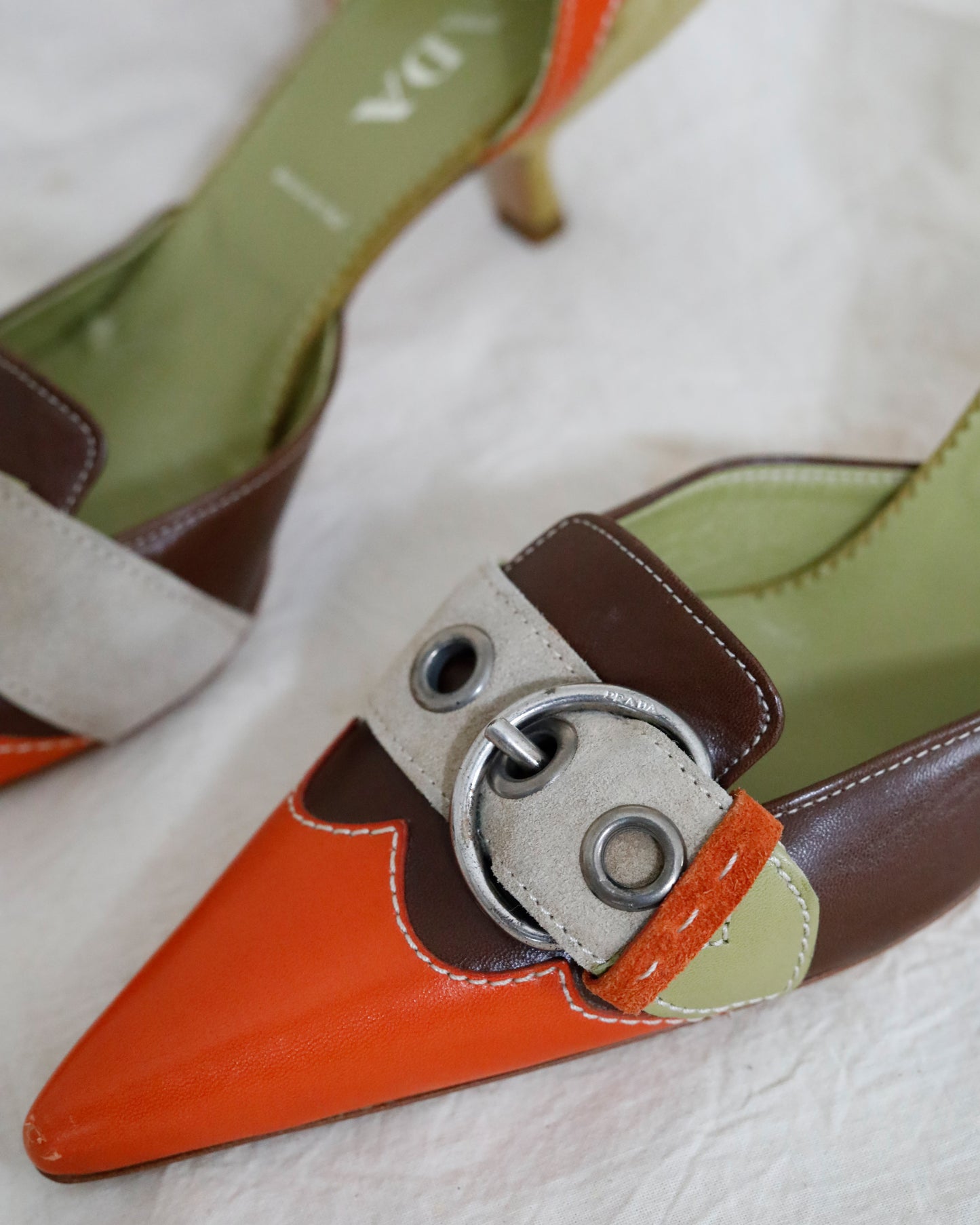2000s Prada Summer kitten Heels
