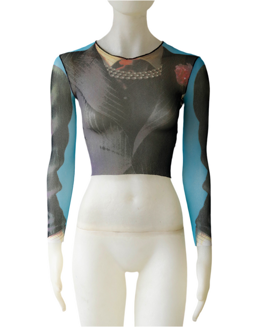 SS 1997 Jean Paul Gaultier Trompe-l’œil Crop Long Sleeve