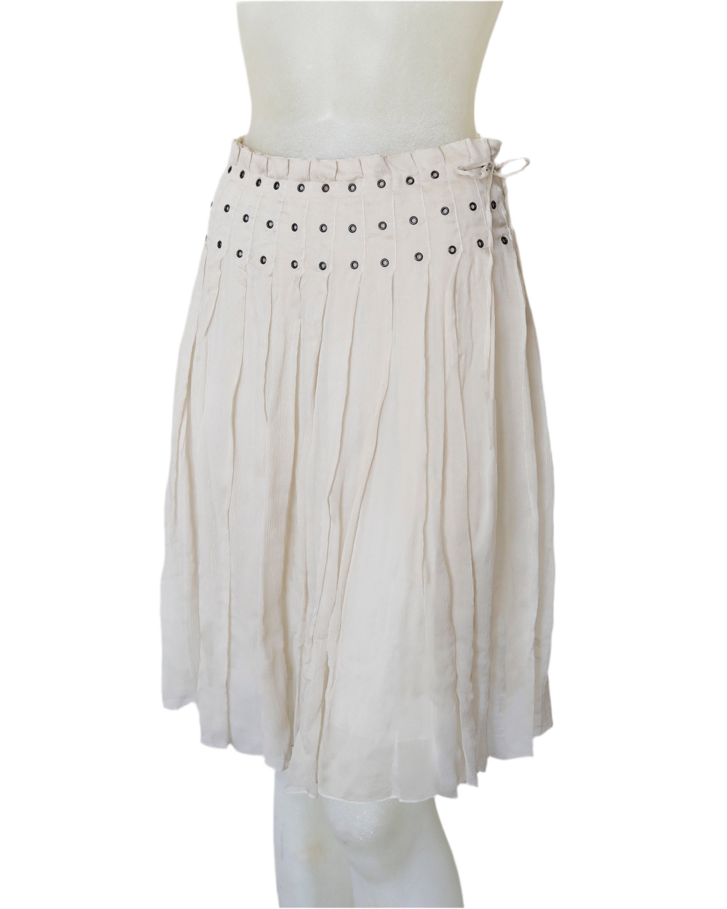 Prada Spring 2000 runway Silk Skirt with eyelets