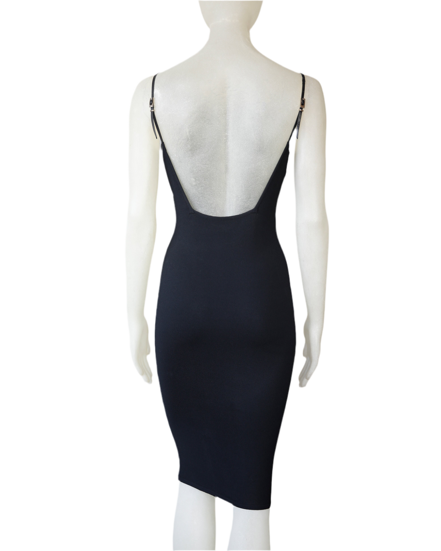 S/S 1998 Gucci by Tom Ford G Buckle Strap Knitted Dress