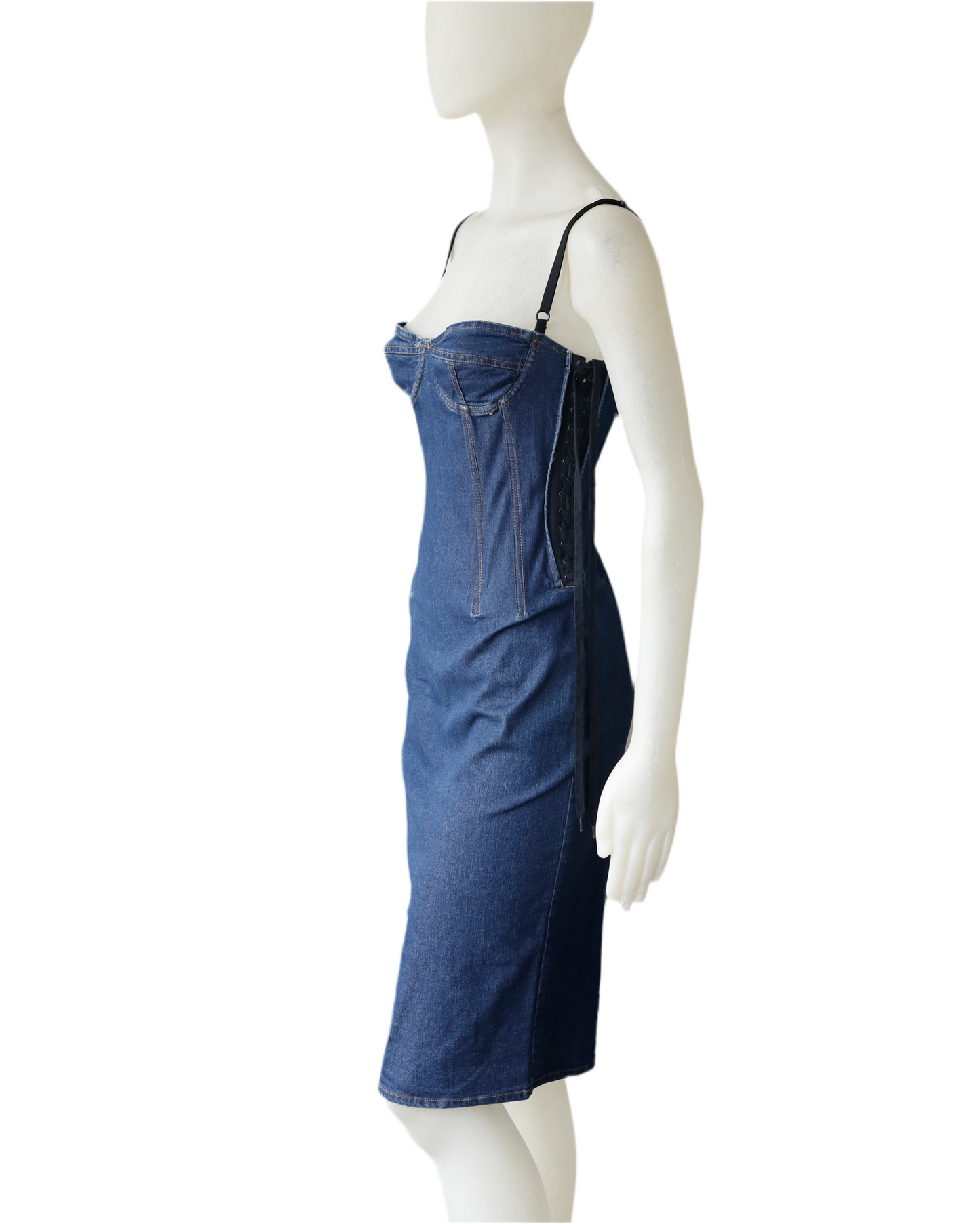 D&G denim corset dress with lacing