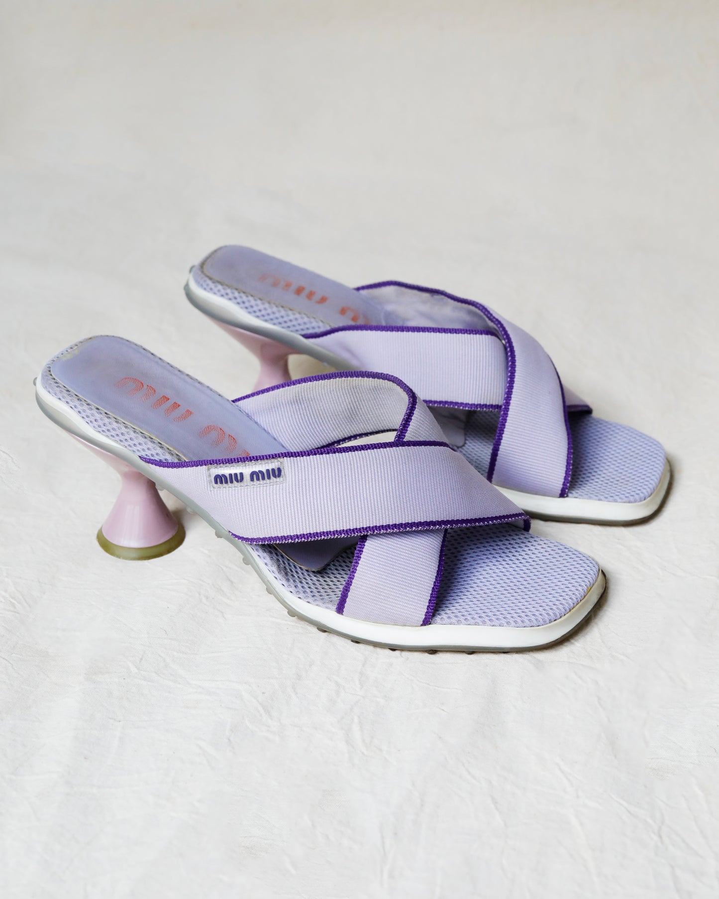 💜1999 Miu Miu Bubble Sole Mesh Heels 💜