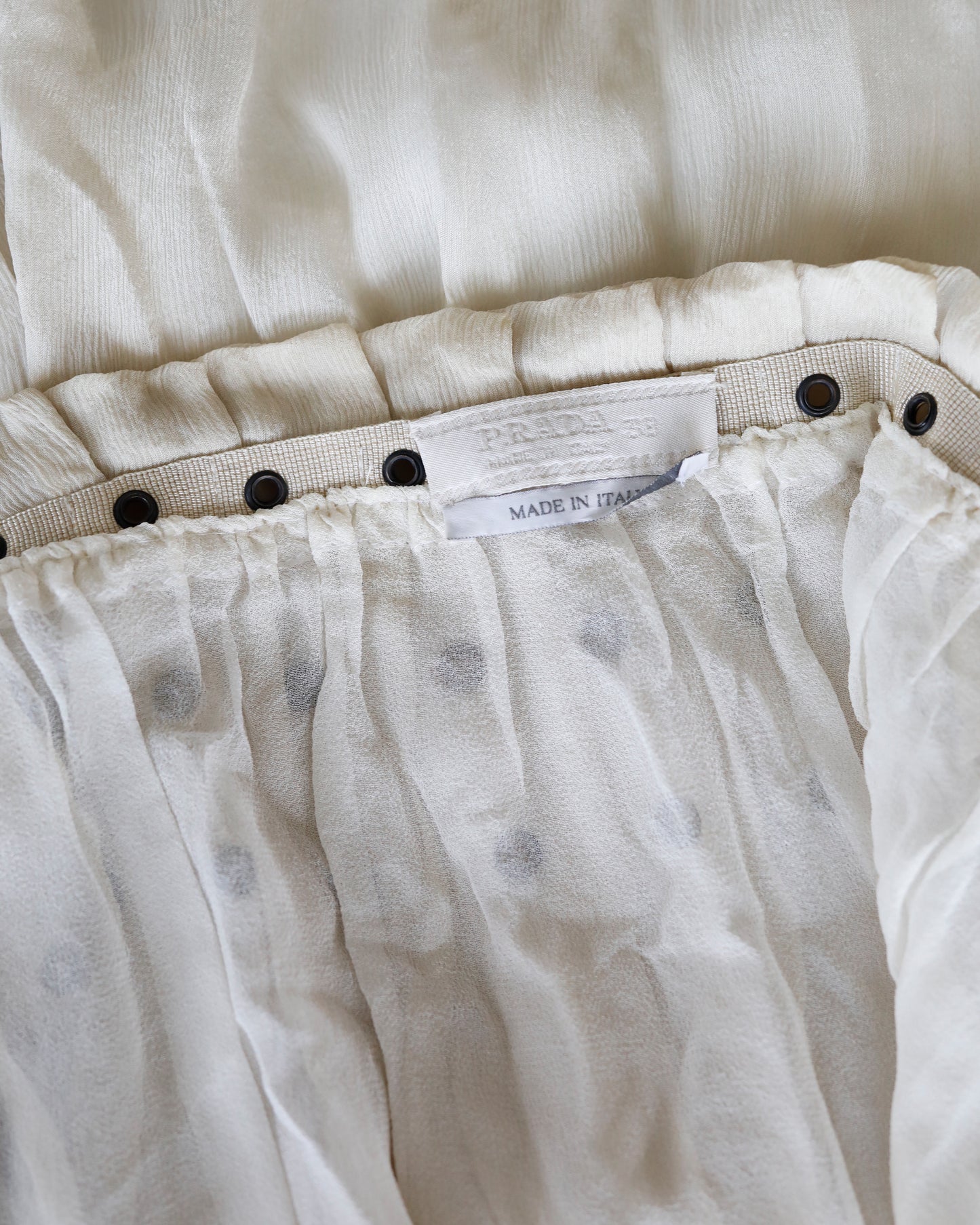 Prada Spring 2000 runway Silk Skirt with eyelets