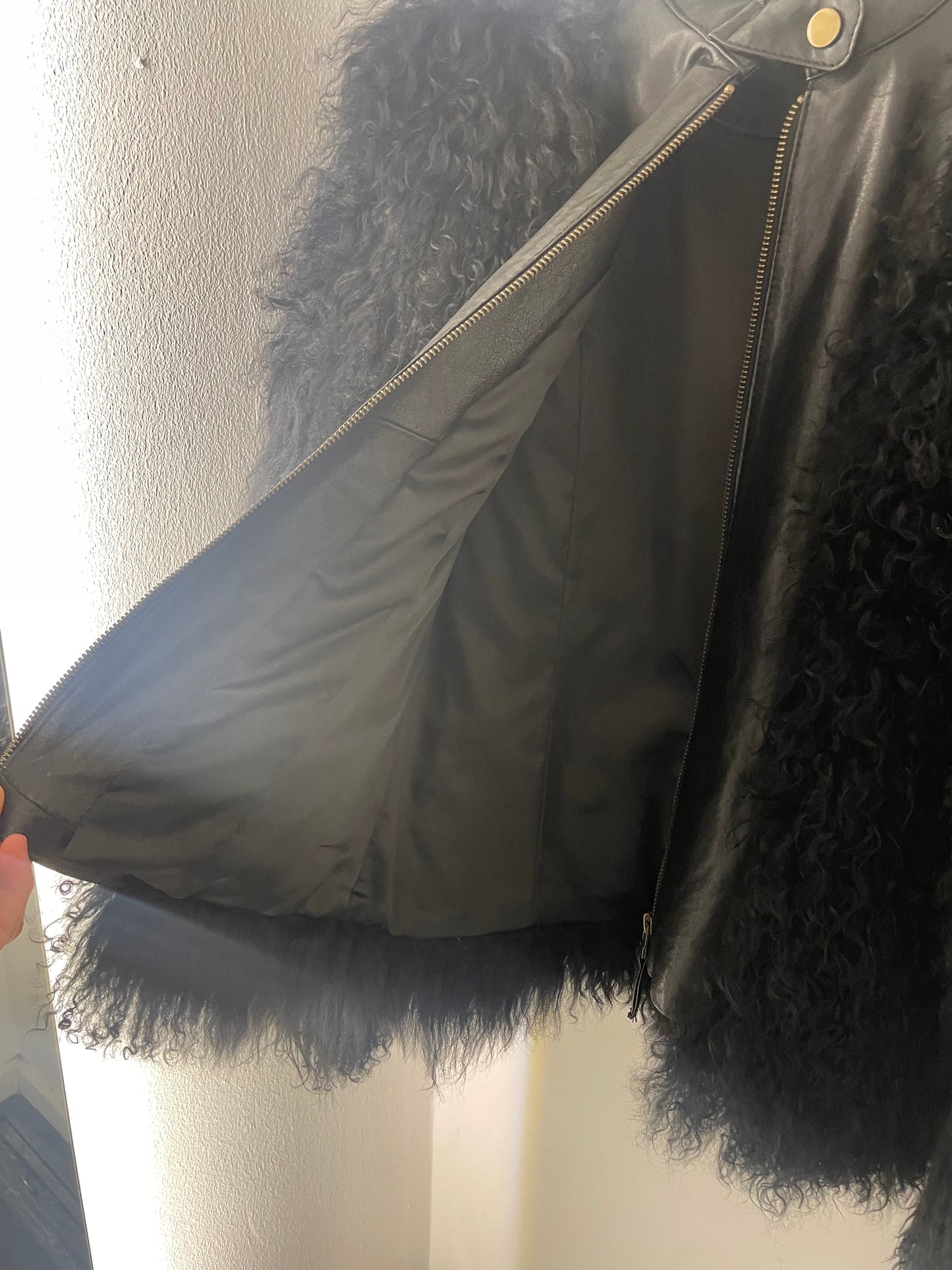 Mongolian Fur and Leather Jacket