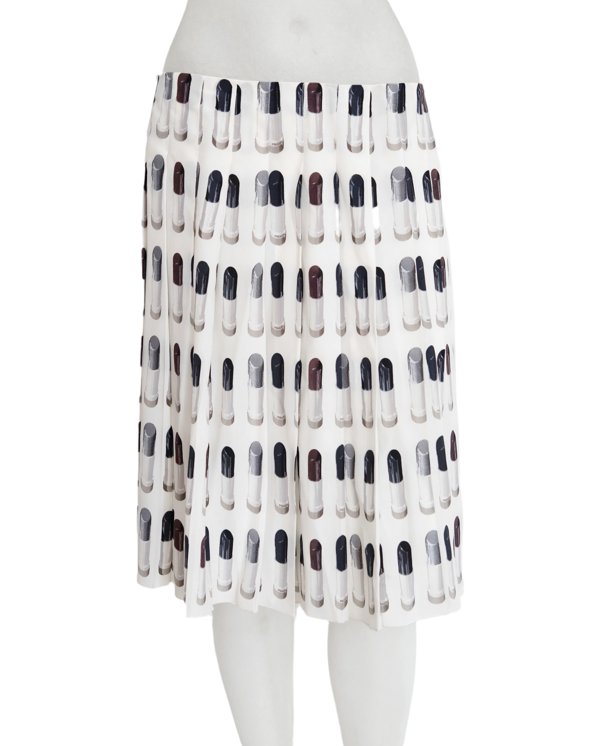 Iconic Prada runway Lipstick Print Skirt SS 2000 – Amiata Archive