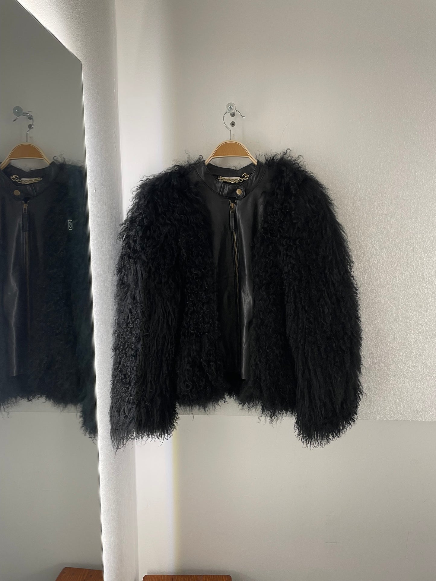 Mongolian Fur and Leather Jacket