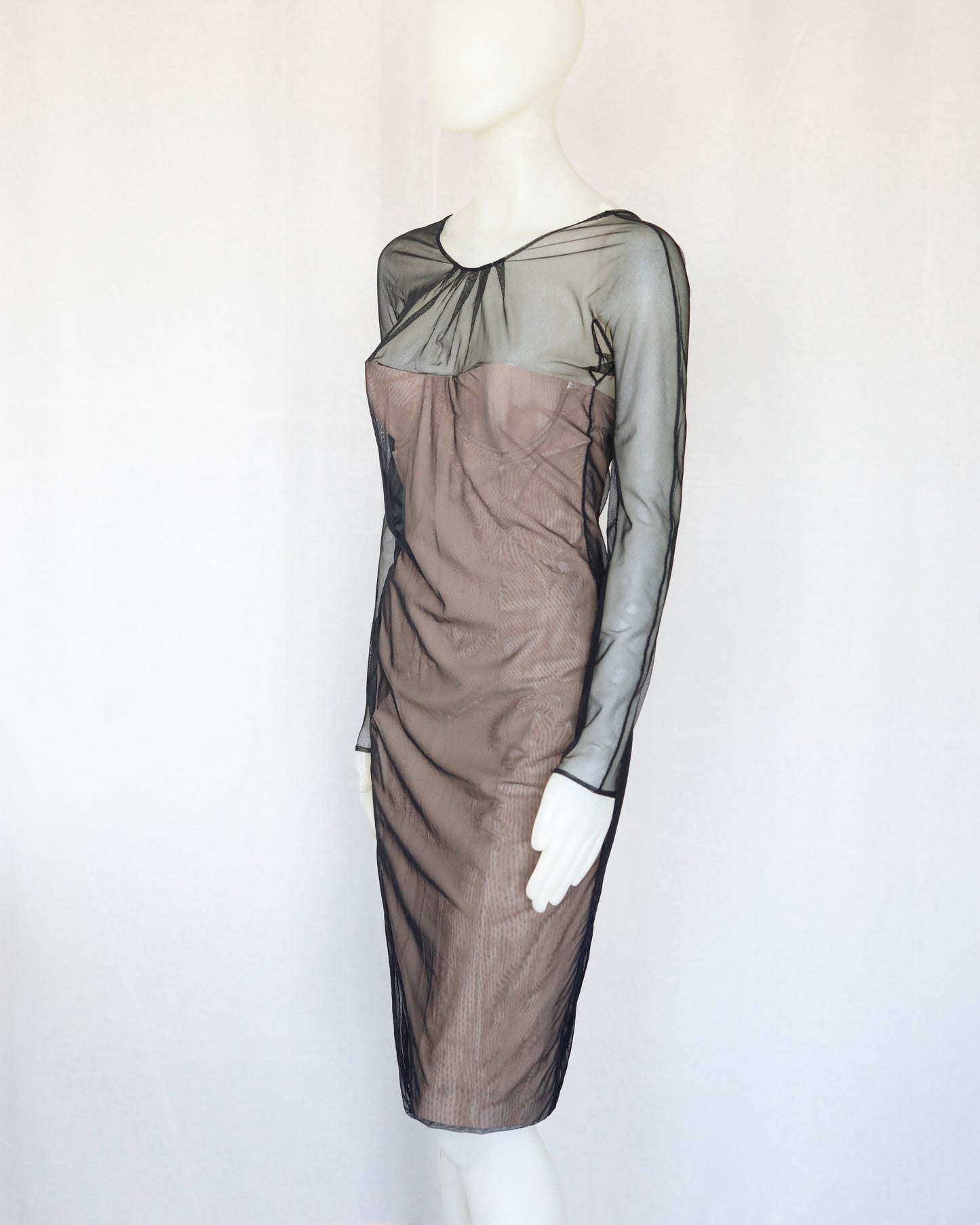 Gucci by Tom Ford Spring 2001 Kate Moss Runway  Bustier Corset Dress
