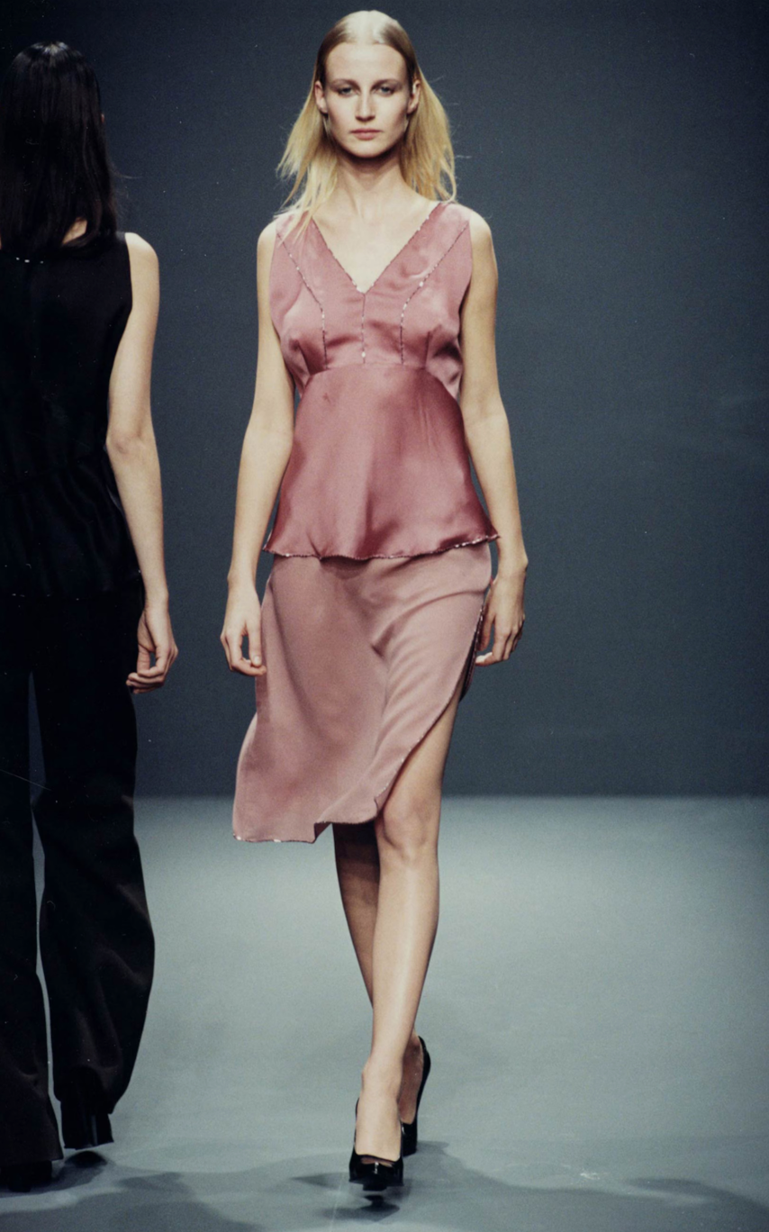 Prada Fall 1997 embroidered silk dress