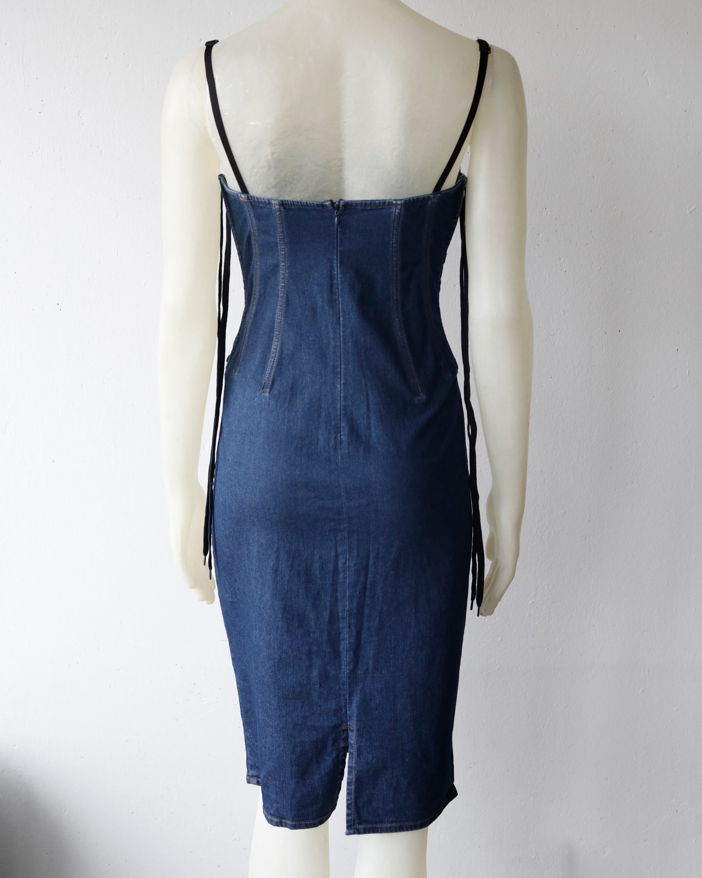 D&G denim corset dress with lacing