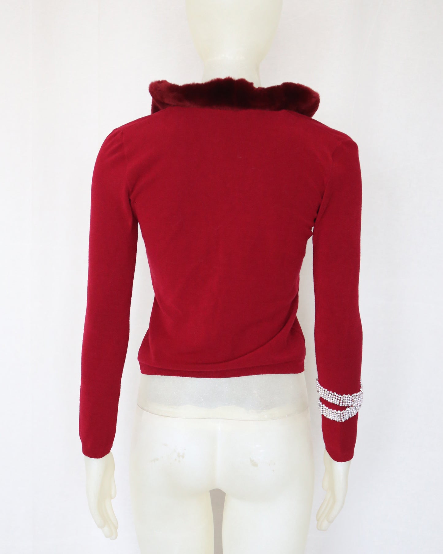 Blumarine Fur Collar Cardigan