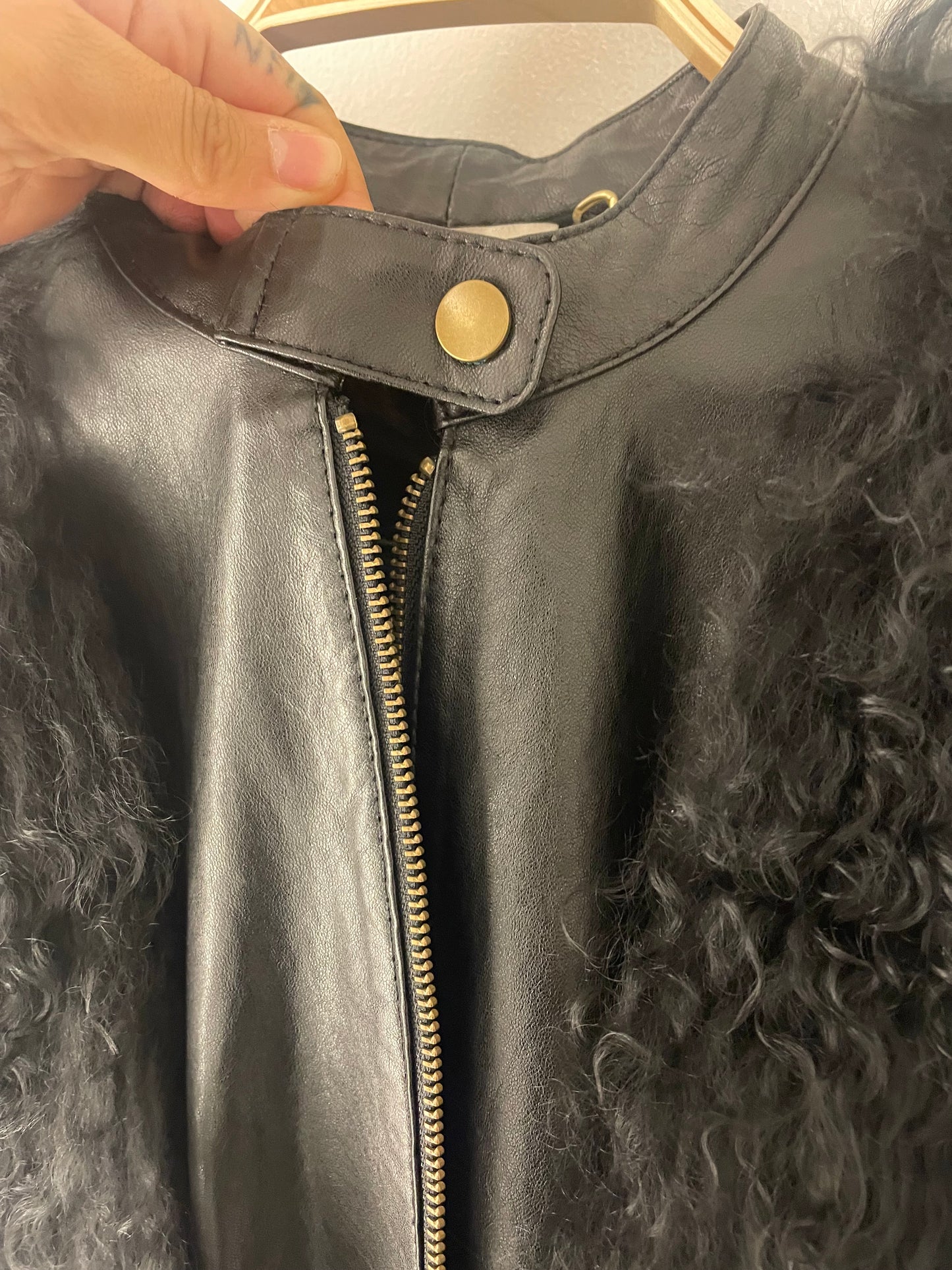 Mongolian Fur and Leather Jacket