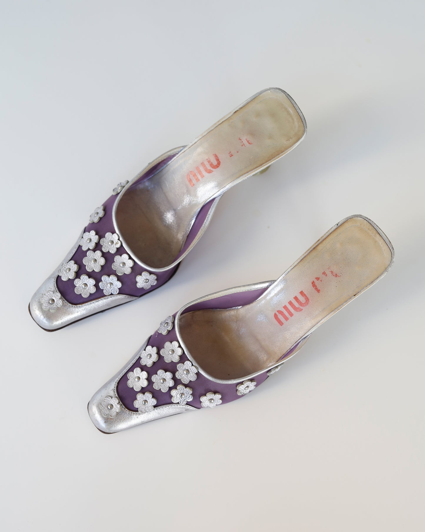 Miu Miu SS 1999 floral kitten heels
