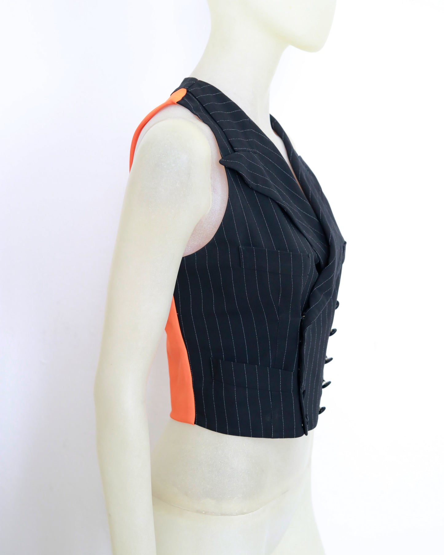 1990s Jean Paul Gaultier pinstripes vest