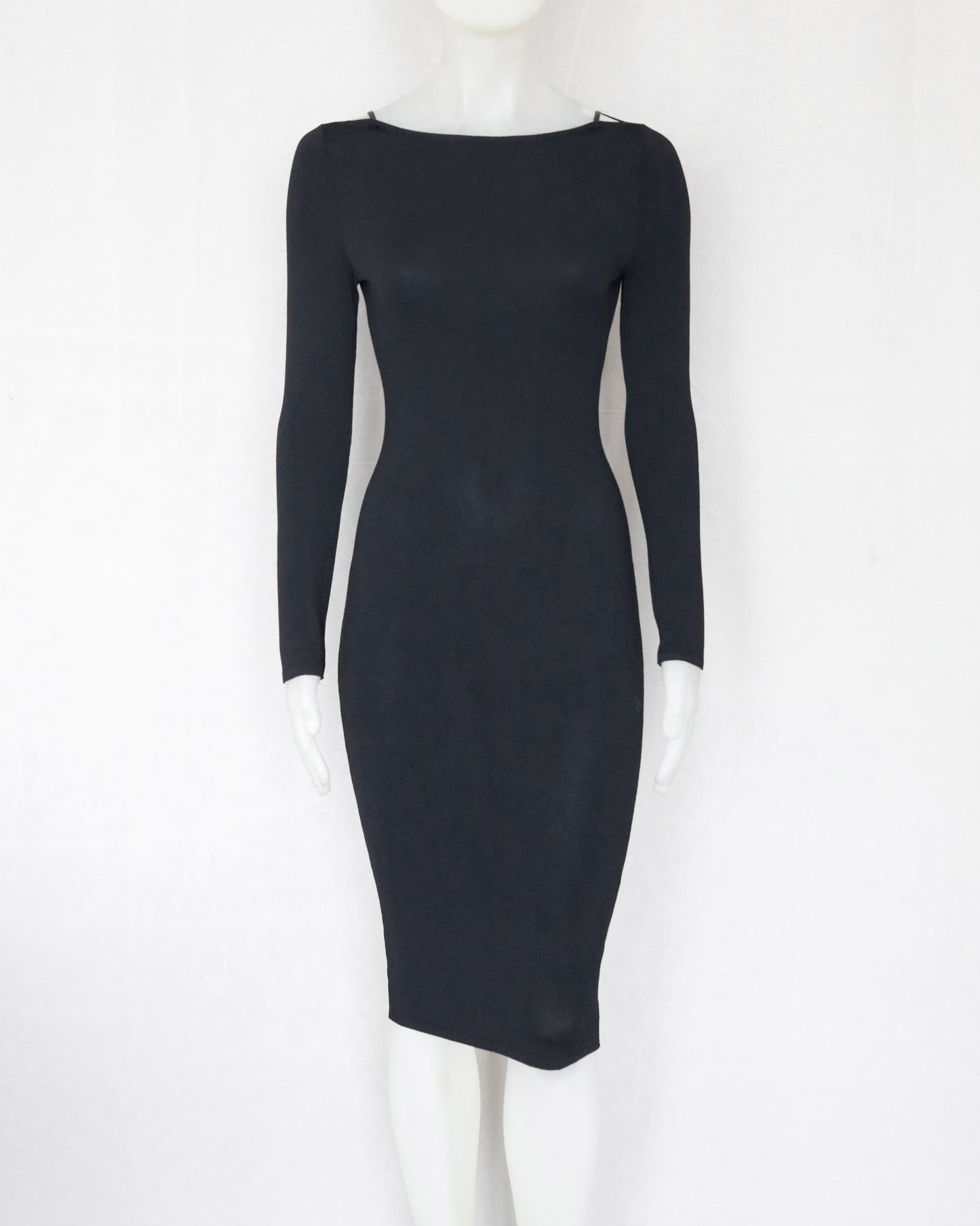 S/S 1998 Gucci by Tom Ford Runway Bodycon Midi Dress Leather Straps