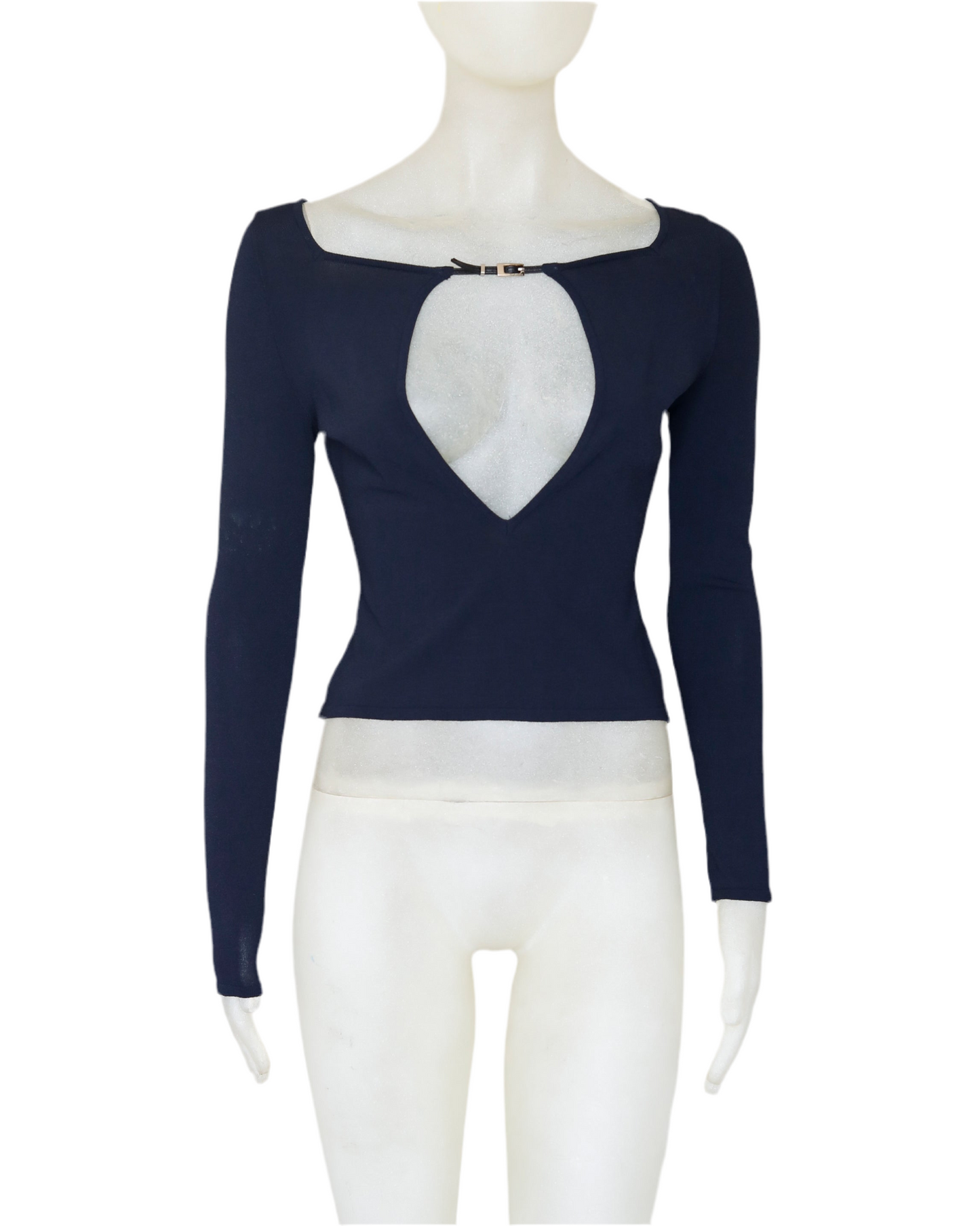 Gucci by Tom Ford Spring 1998 runway buckle top