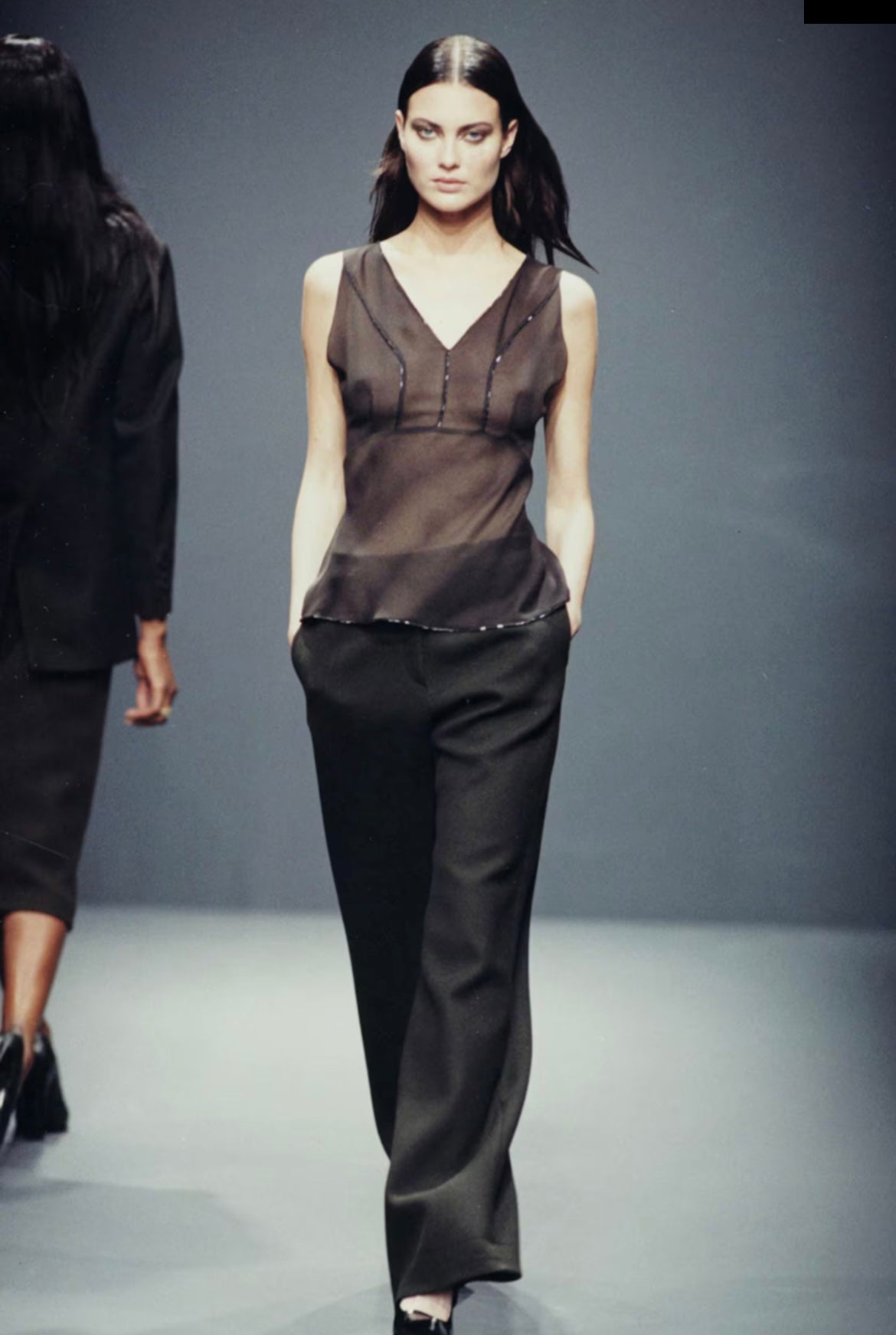 Prada Fall 1998 embroidered silk Blouse