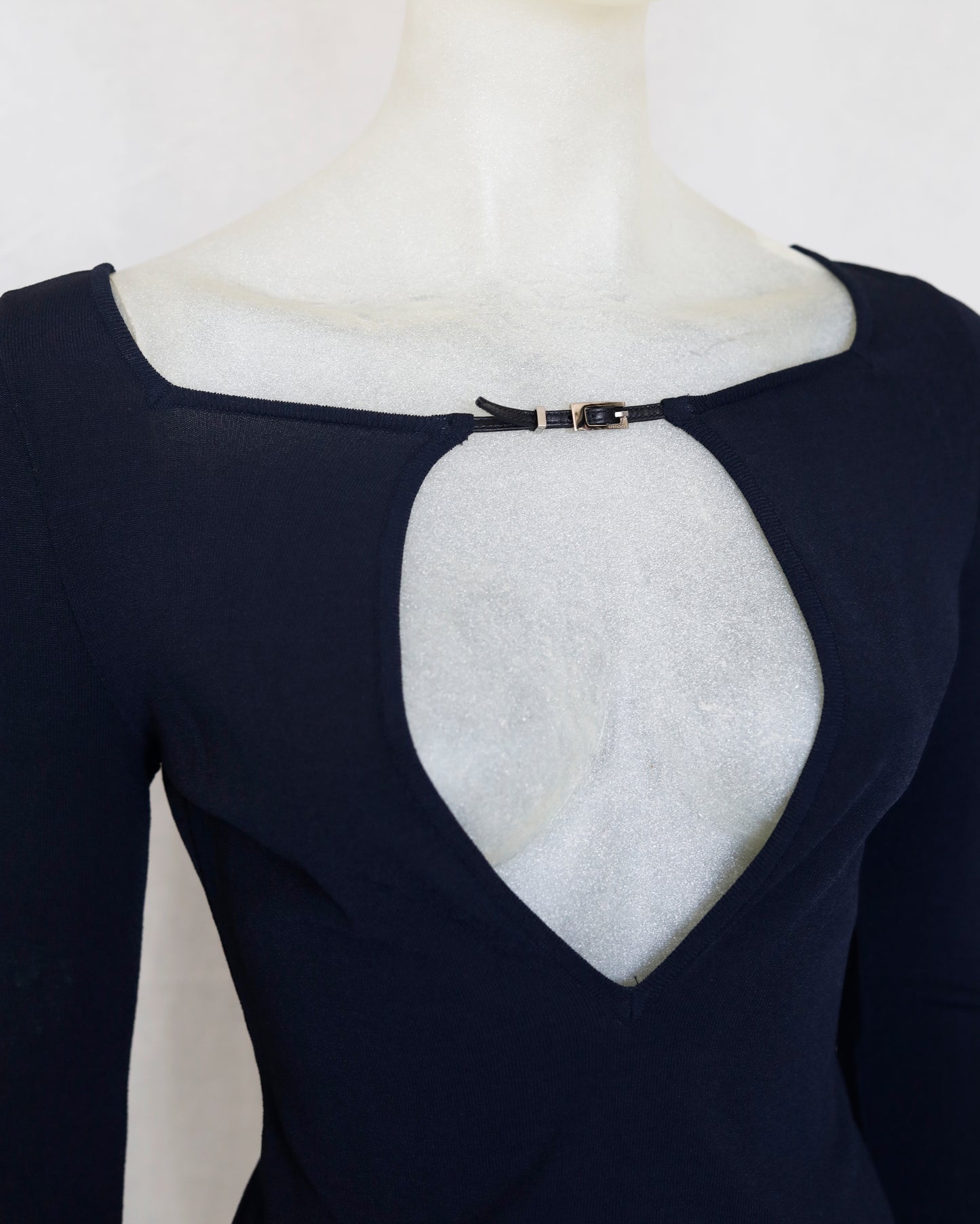 Gucci by Tom Ford Spring 1998 runway buckle top