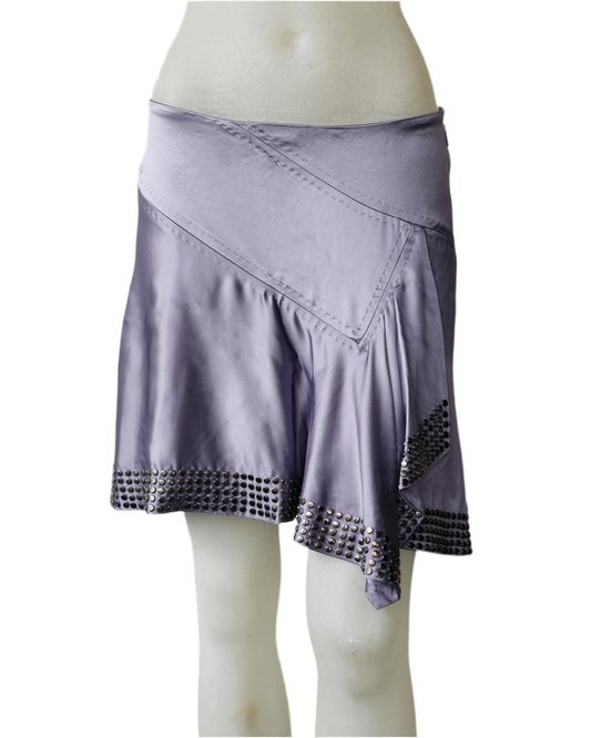 Roberto Cavalli silk skirt with rivets