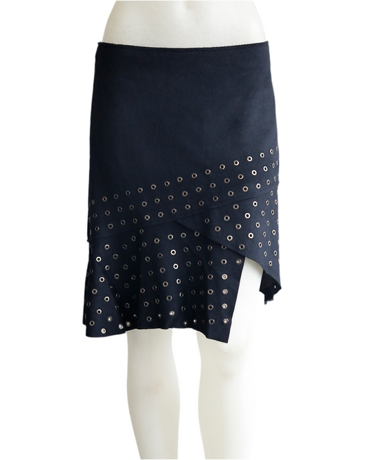 Roberto Cavalli Cashmere eyelets skirt