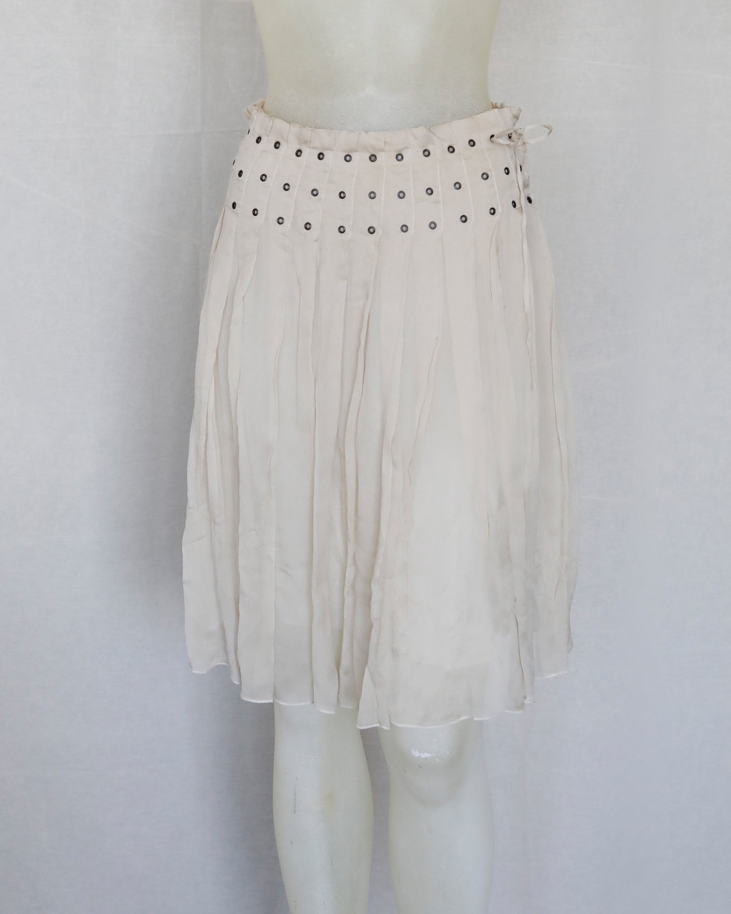 Prada Spring 2000 runway Silk Skirt with eyelets