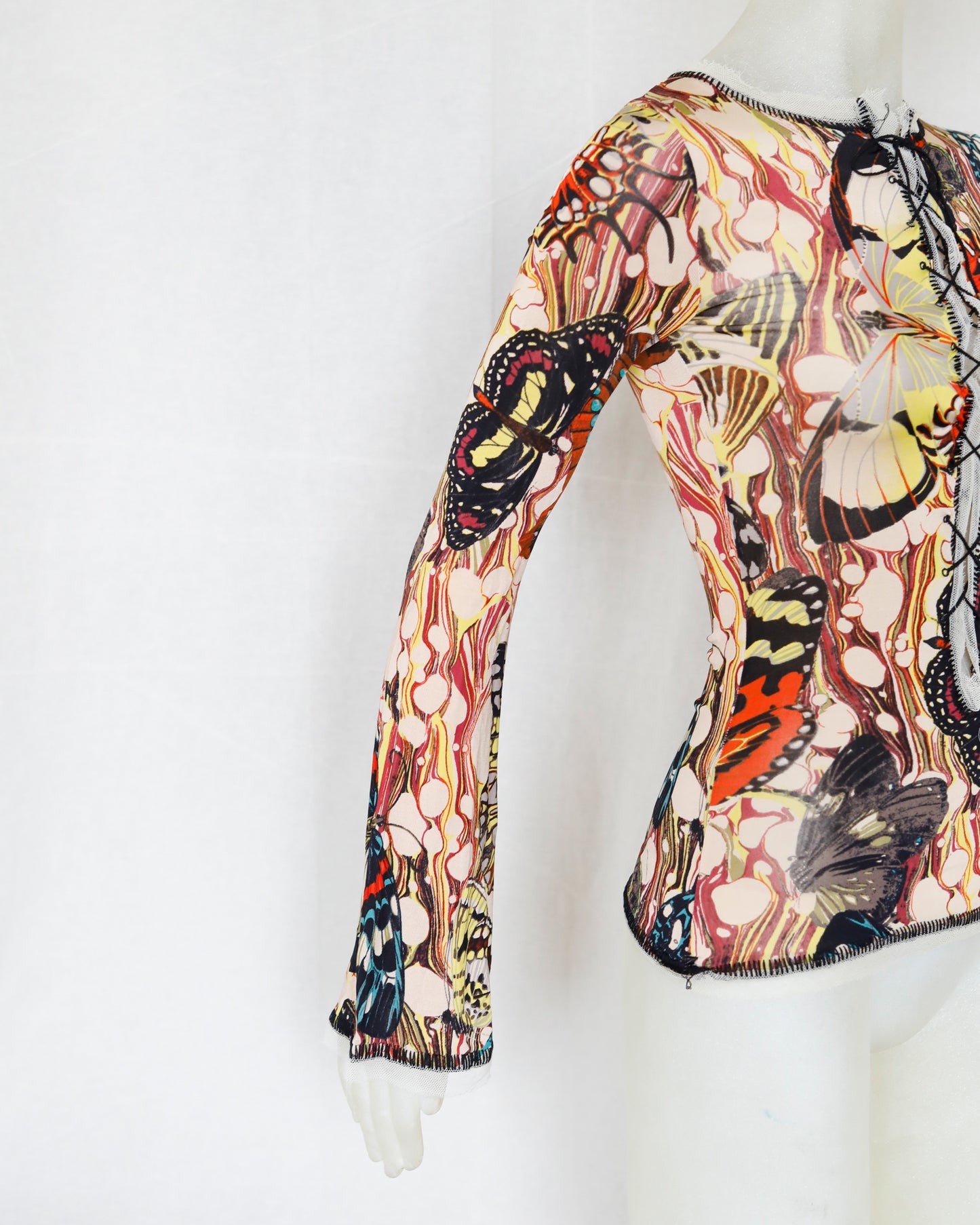 Jean Paul Gaultier Spring 2003 butterfly top with lacing