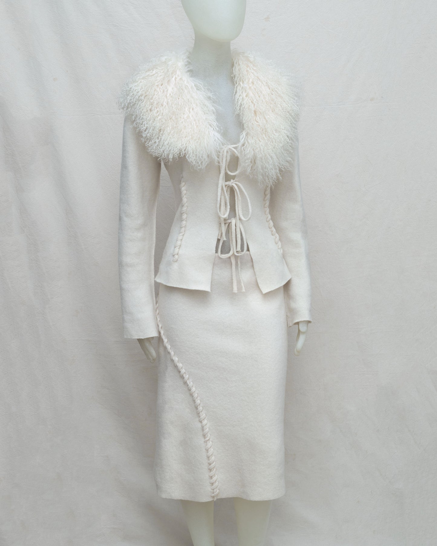 Vintage Cavalli Set Wool and fur