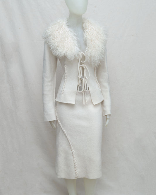 Vintage Cavalli Set Wool and fur
