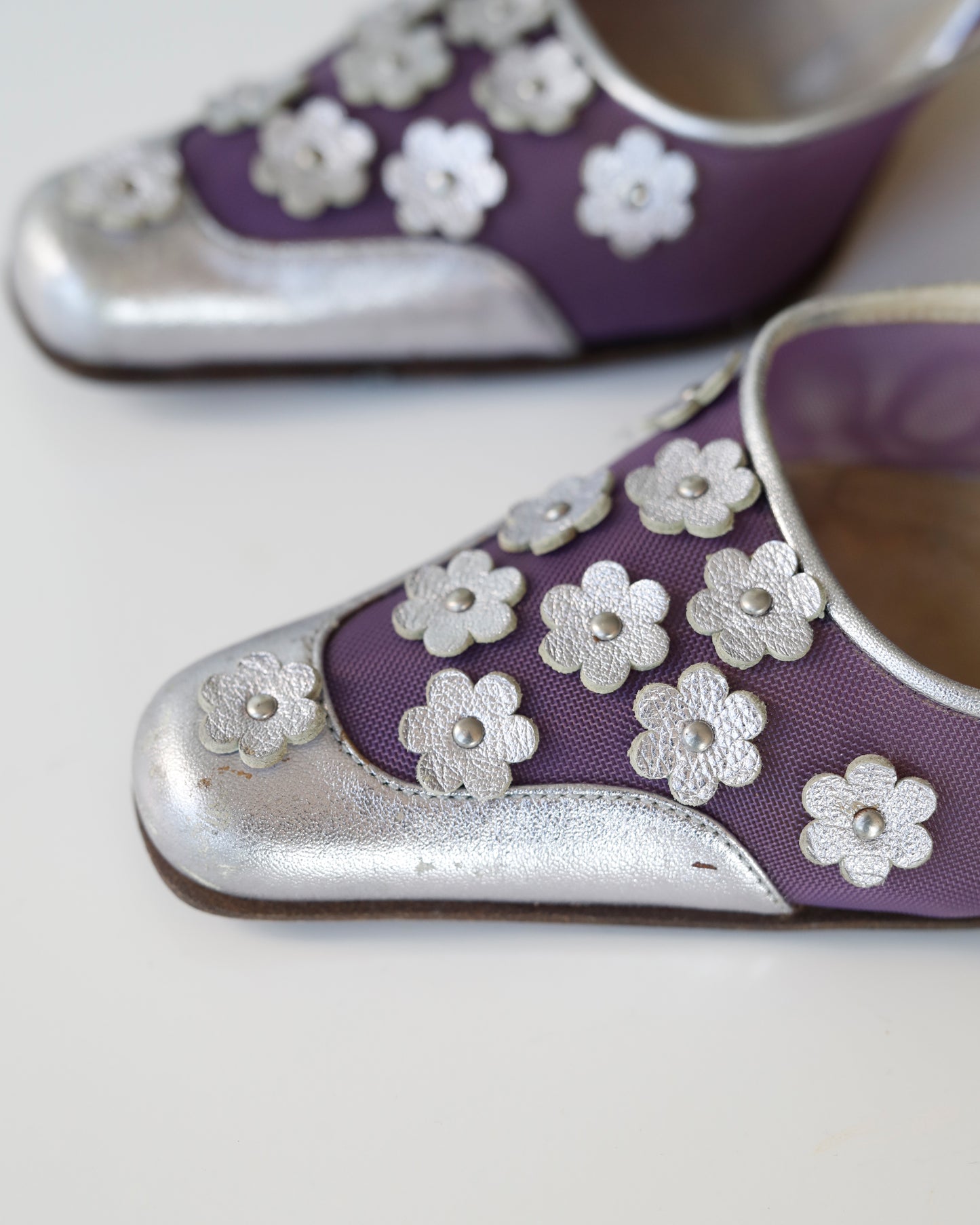 Miu Miu SS 1999 floral kitten heels
