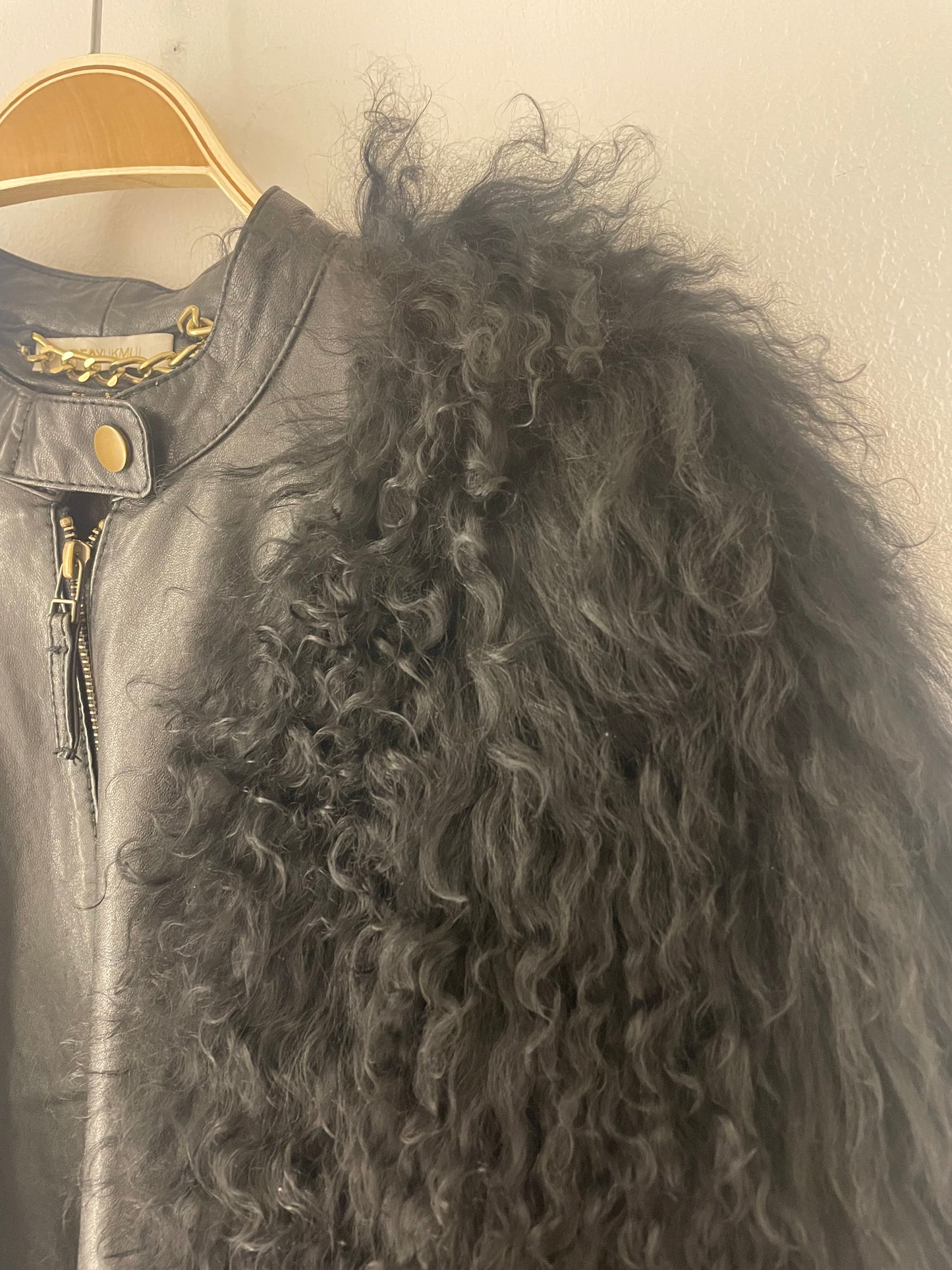 Mongolian Fur and Leather Jacket