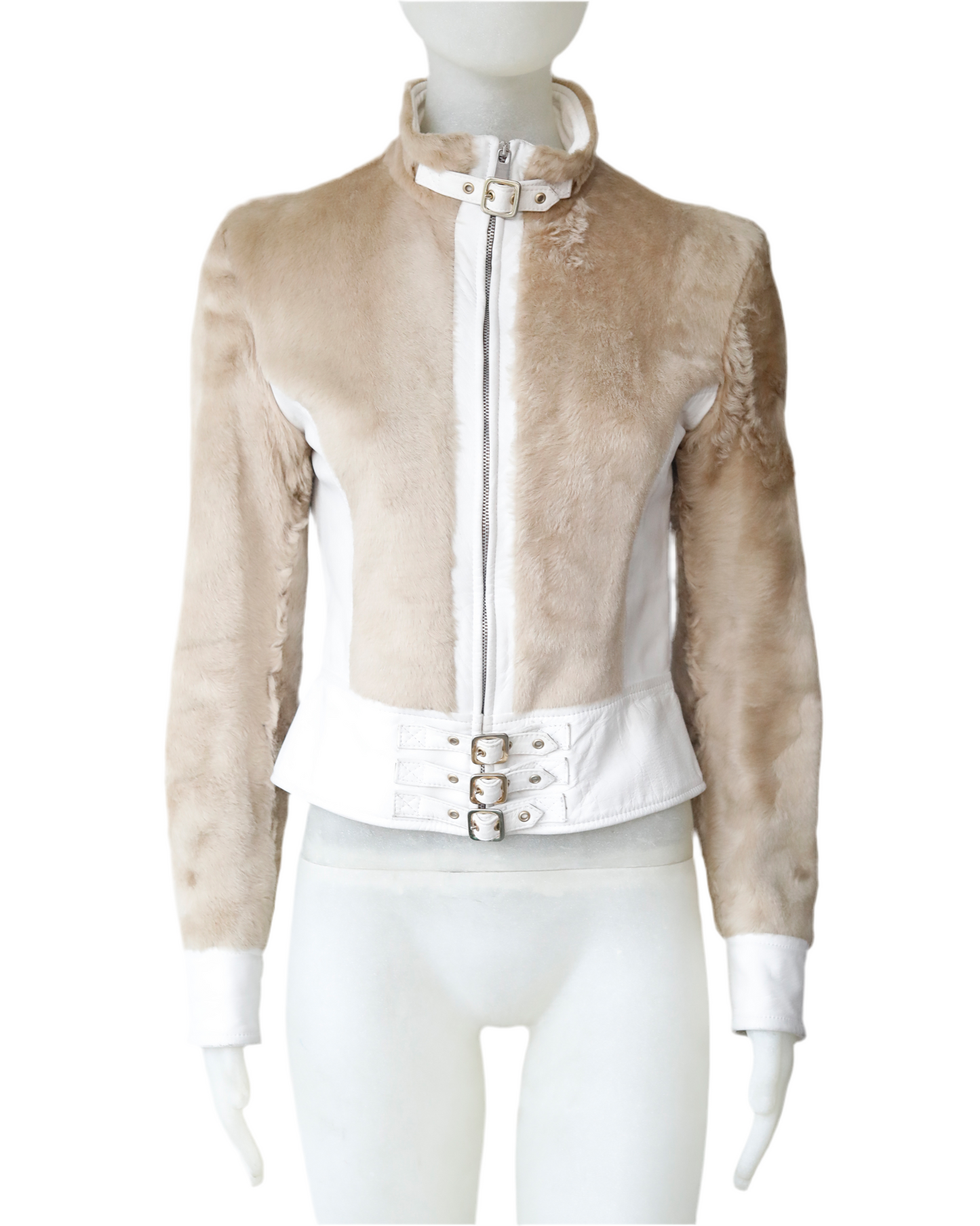 Dolce & Gabbana leather and fur biker jacket hi